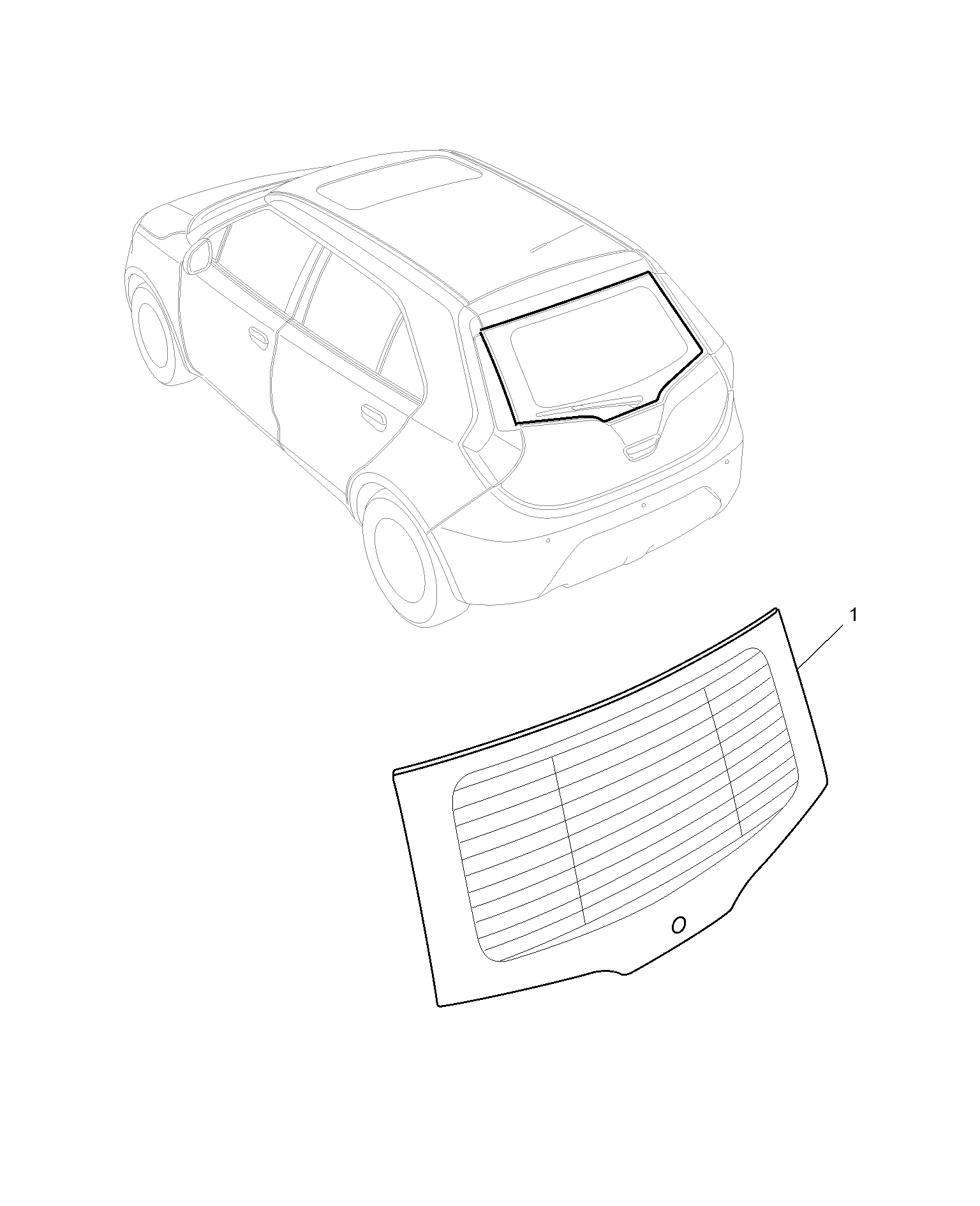 E611B005:REAR WINDOW