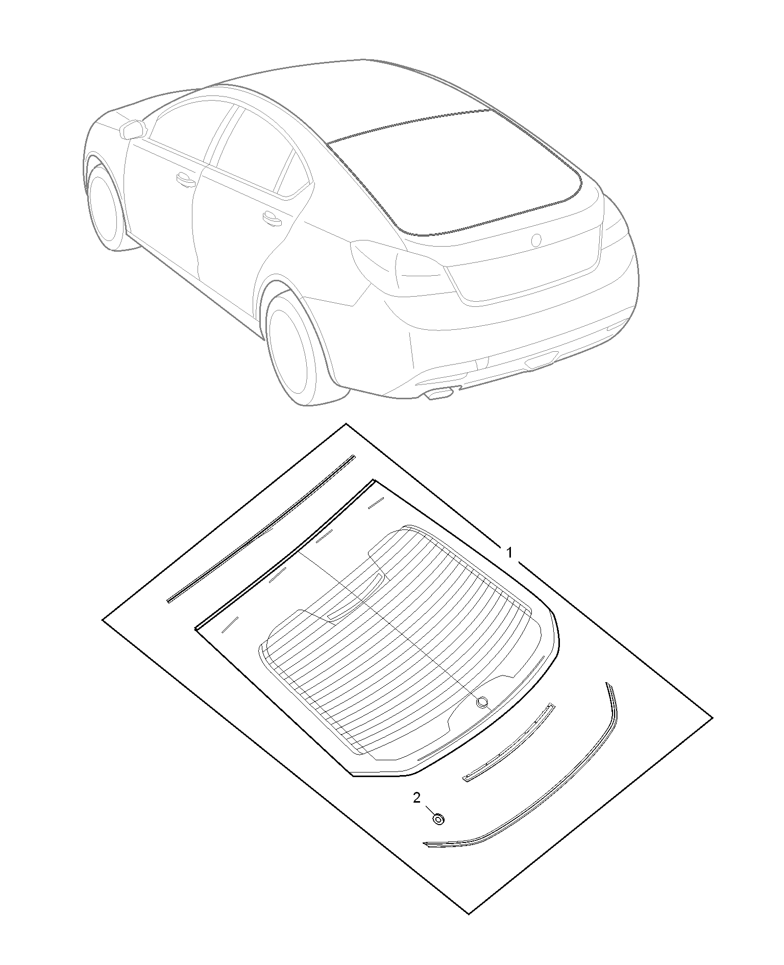 E611B014:REAR WINDOW(HATCHBACK)