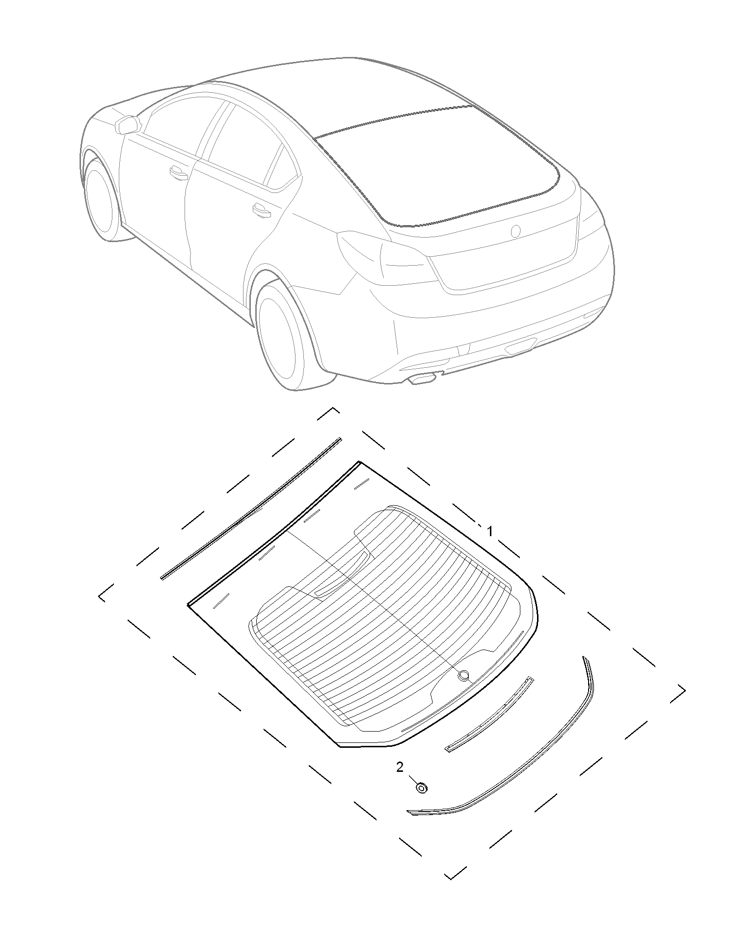 E611B015:REAR WINDOW(HATCHBACK)
