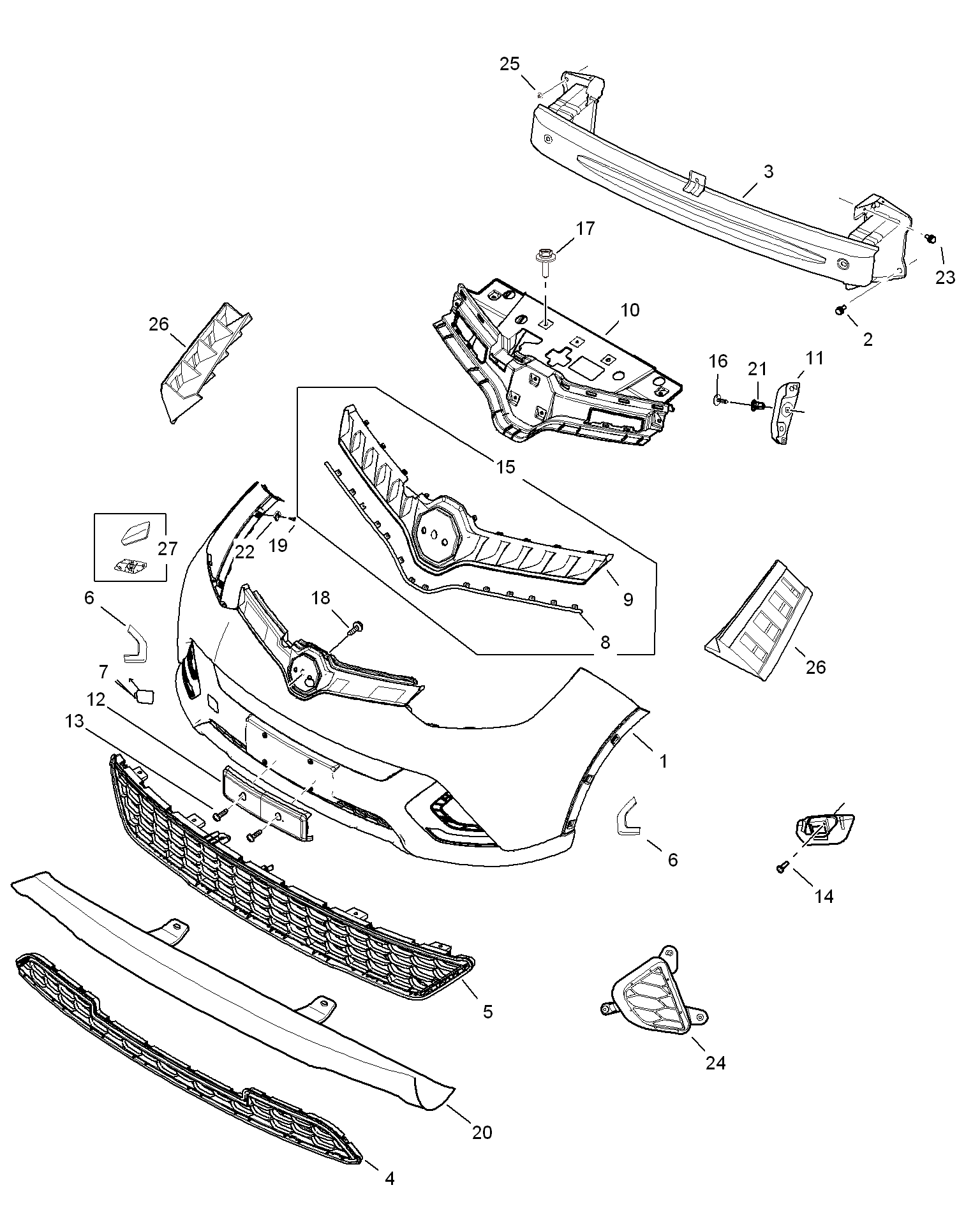 E621A018:FRONT BUMPER