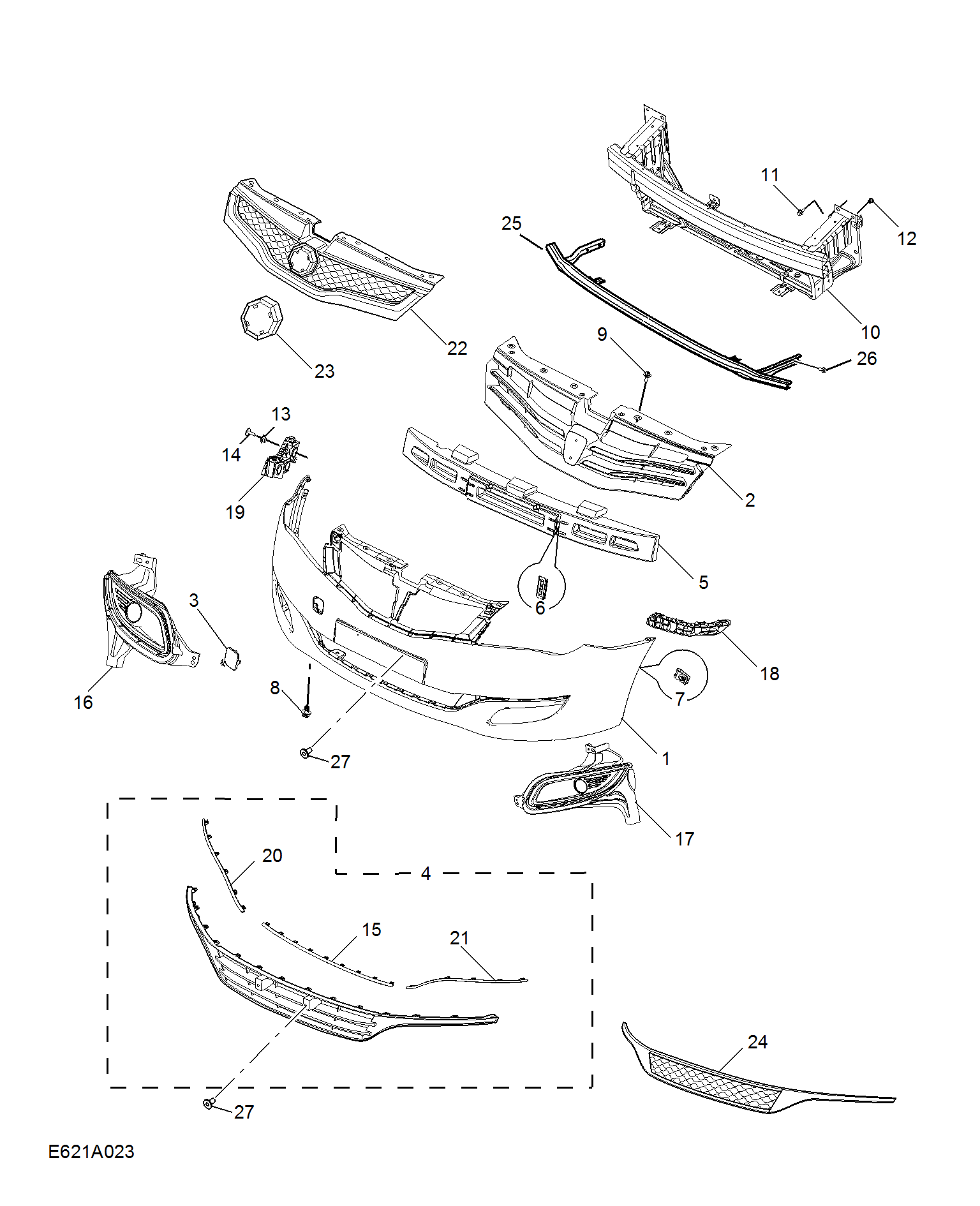 E621A023:FRONT BUMPER(350 11MY-)