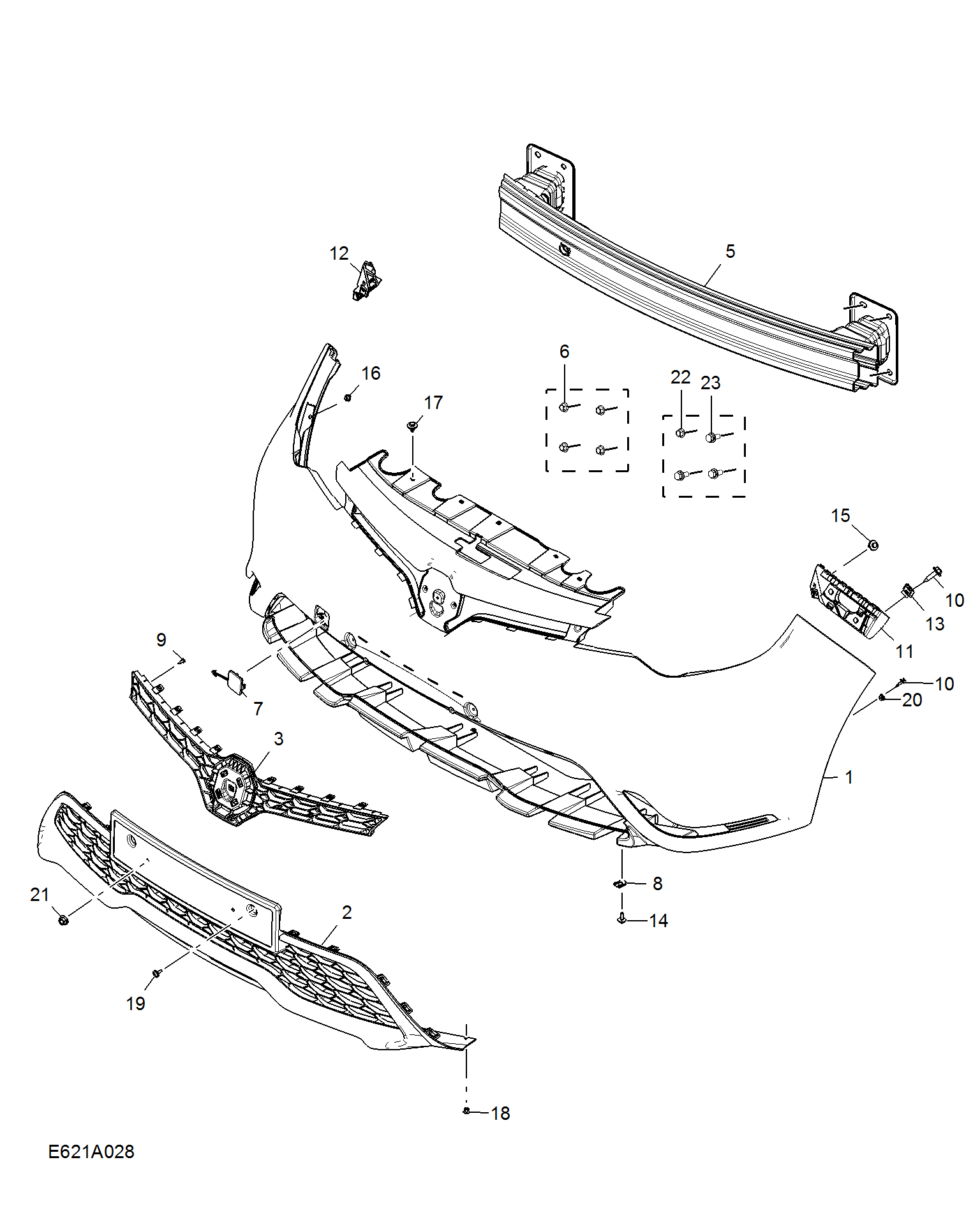 E621A028:FRONT BUMPER(BASE)