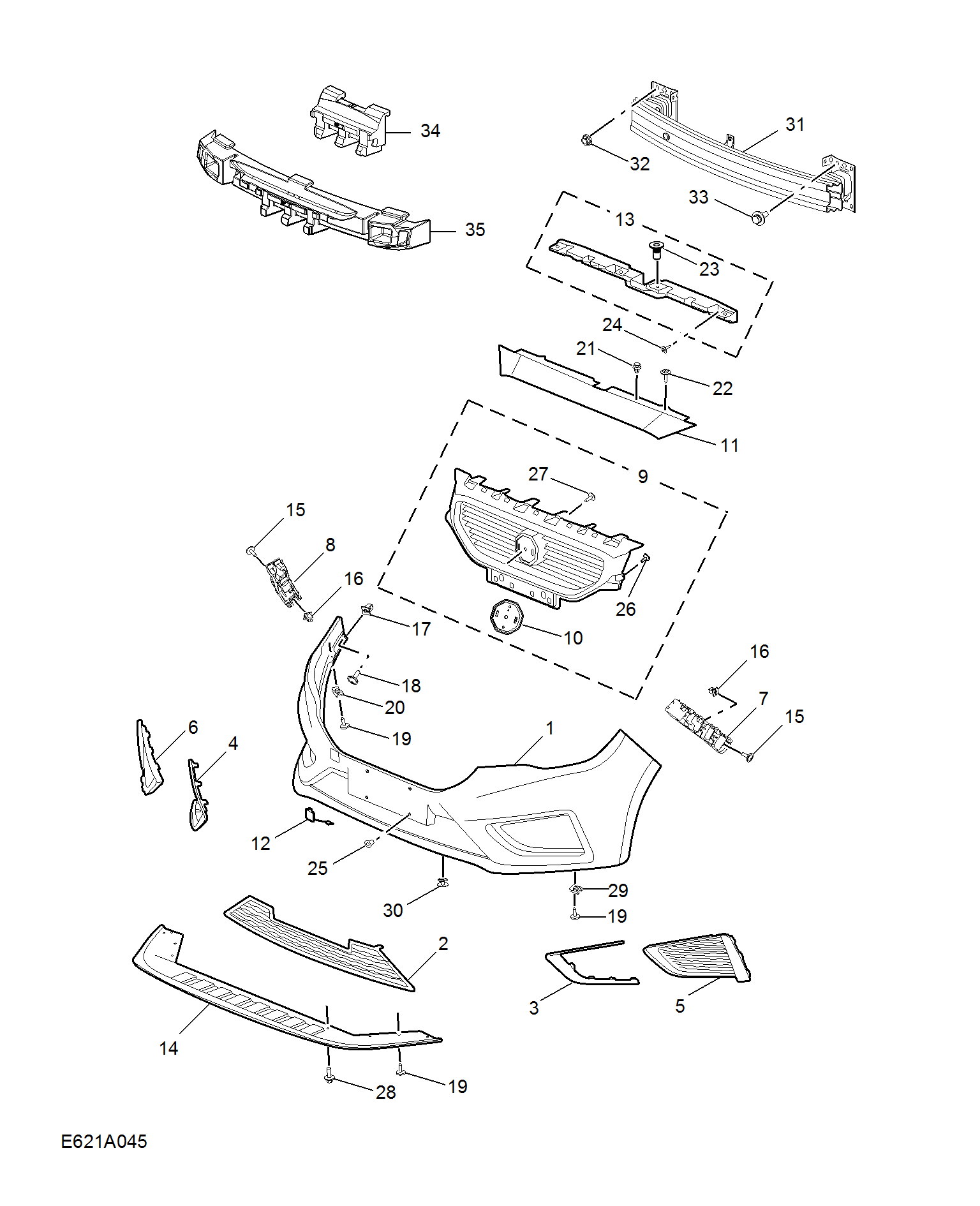 E621A045:FRONT BUMPER