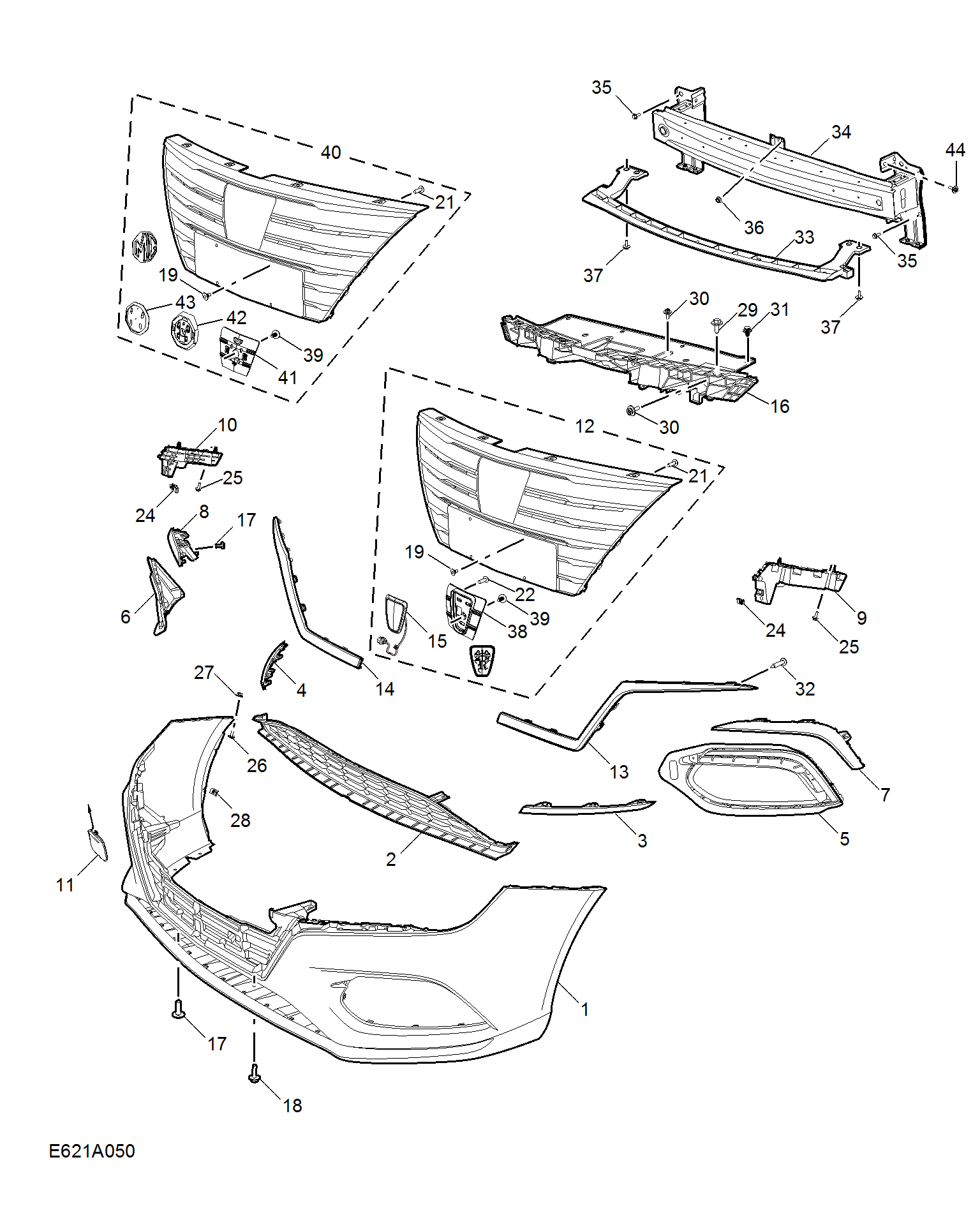 E621A050:FRONT BUMPER