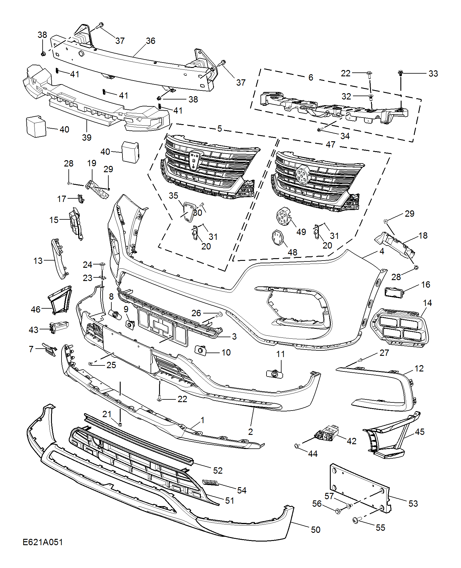 E621A051:FRONT BUMPER