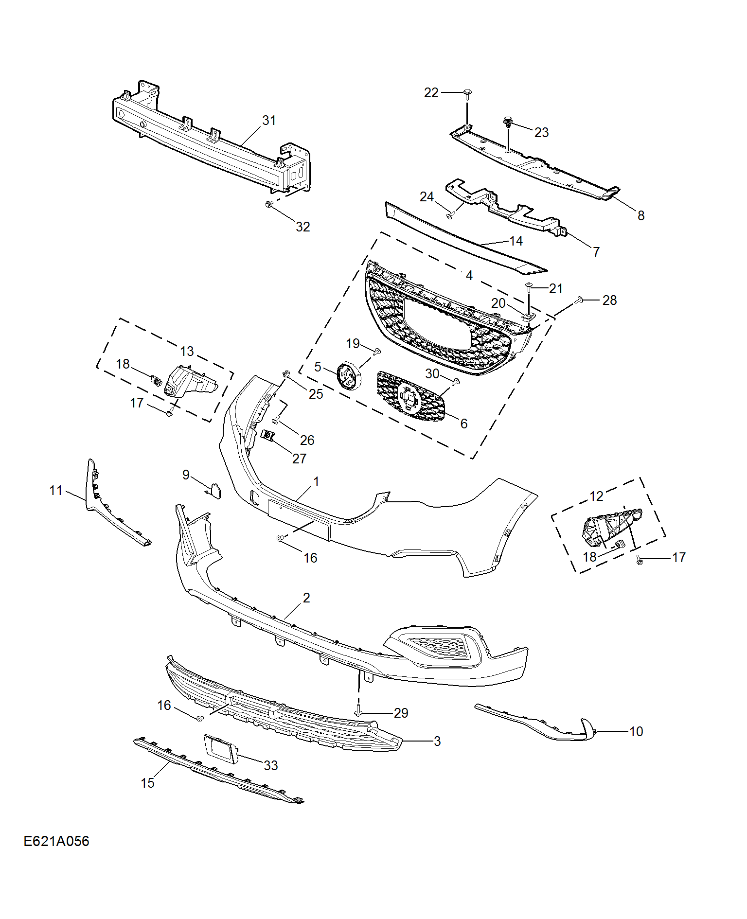 E621A056:FRONT BUMPER