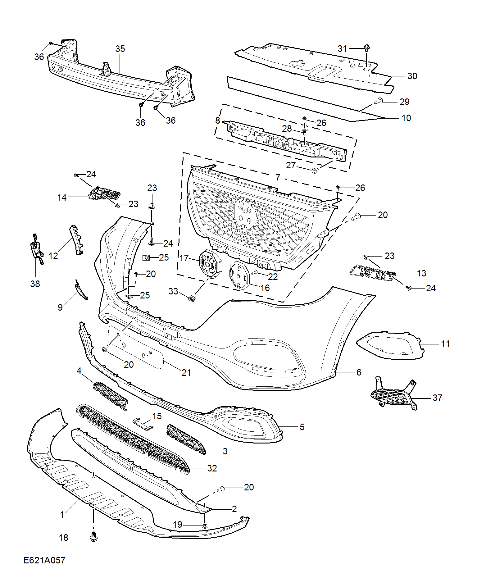 E621A057:FRONT BUMPER