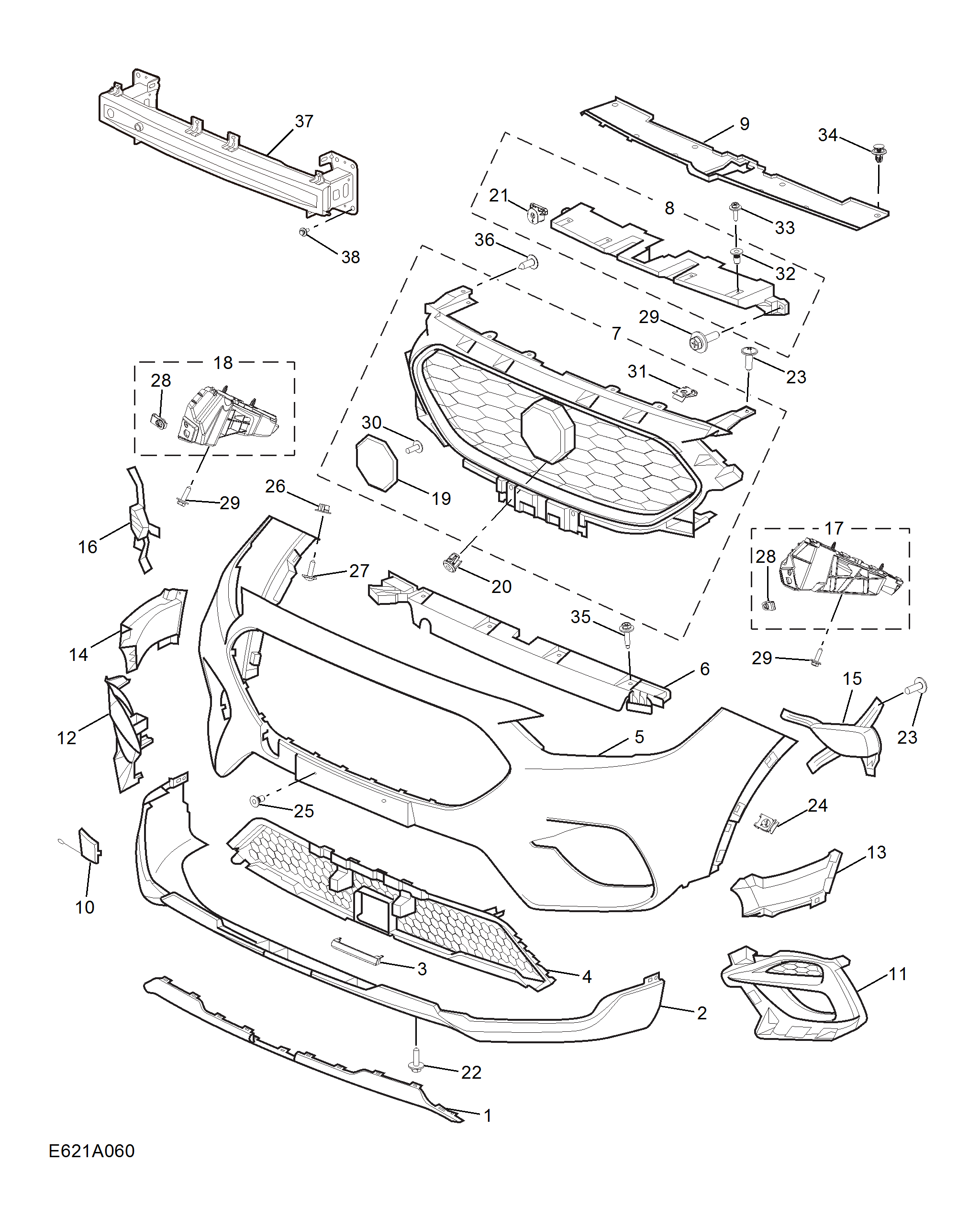 E621A060:FRONT BUMPER