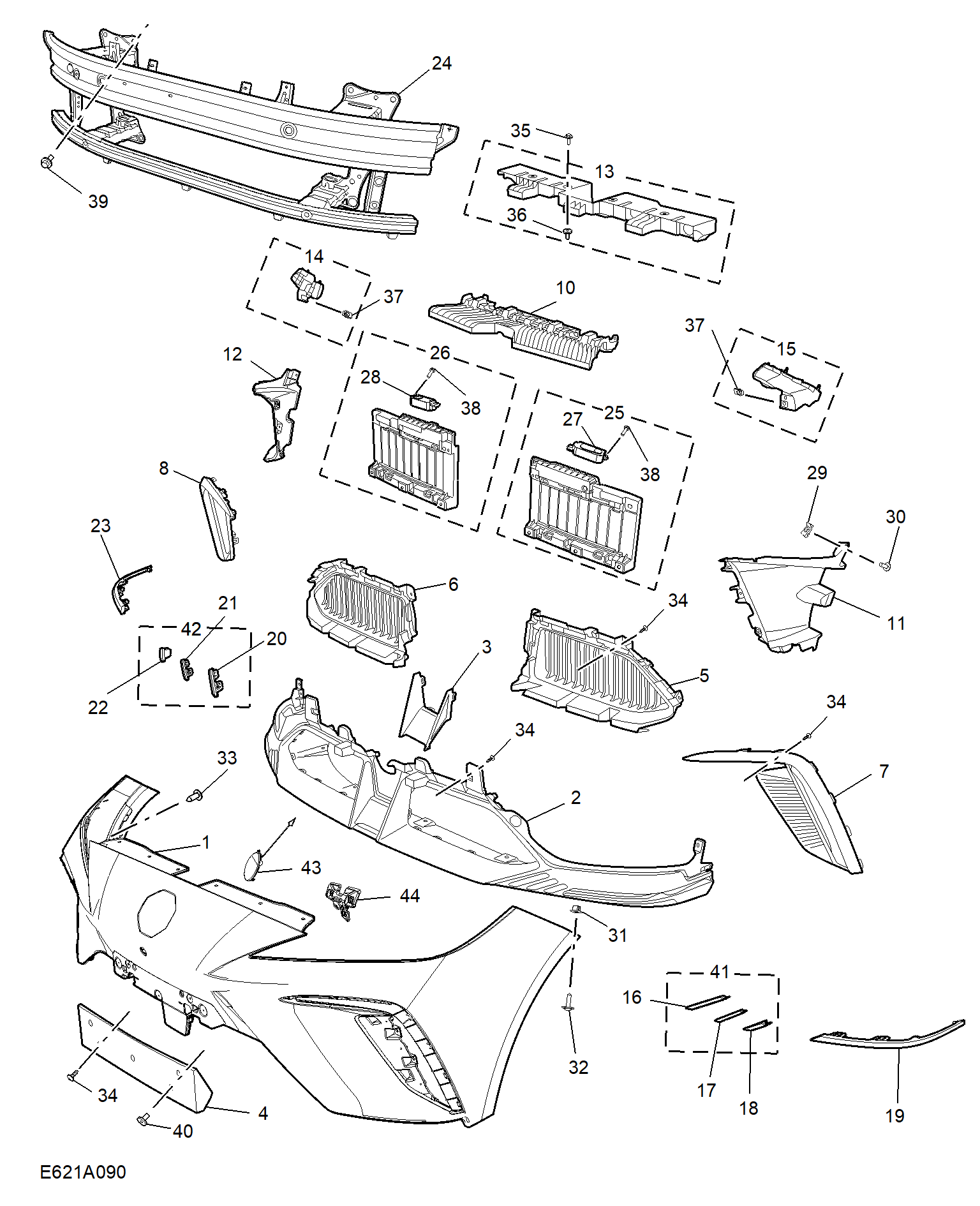 E621A090:FRONT BUMPER