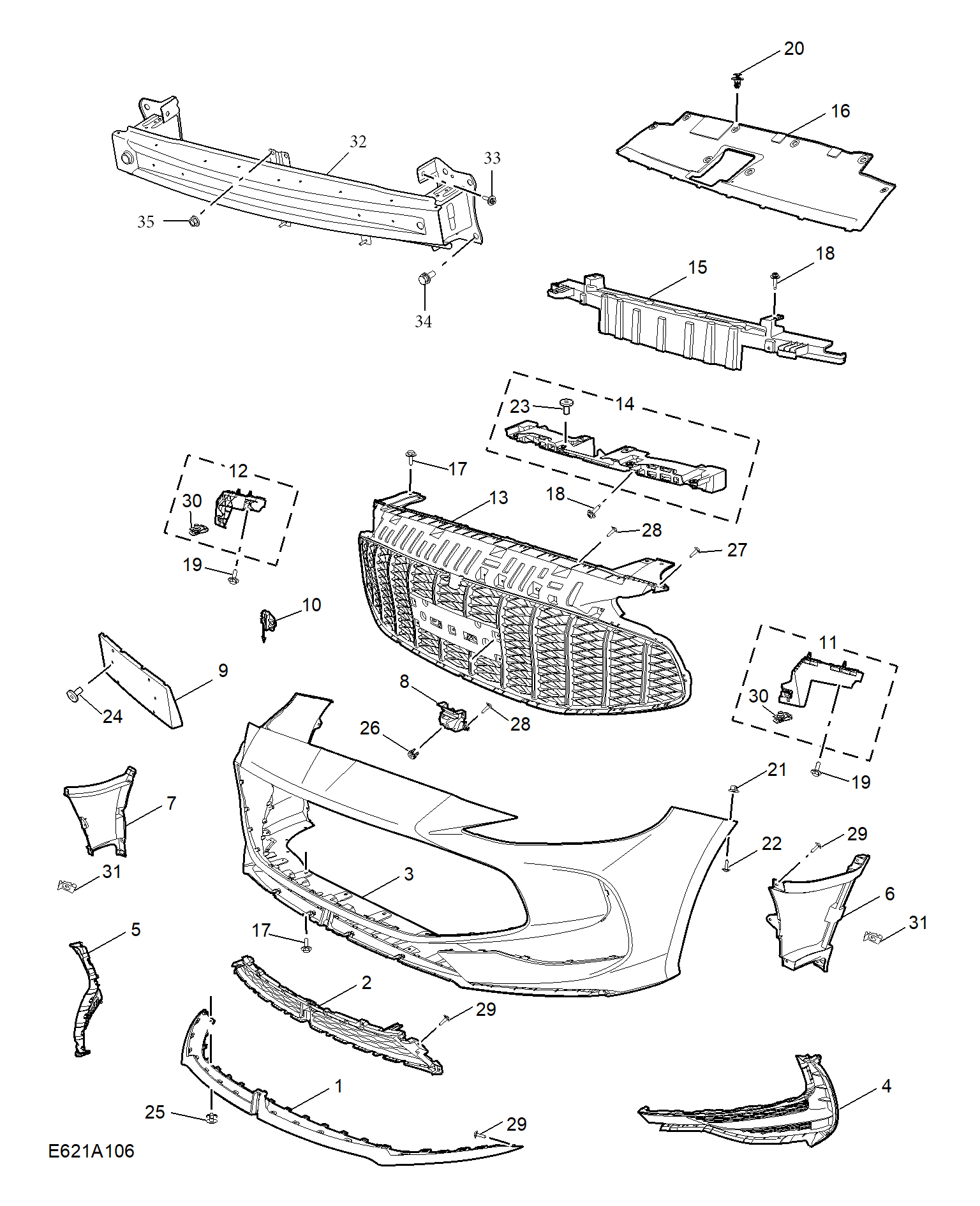 E621A106:FRONT BUMPER