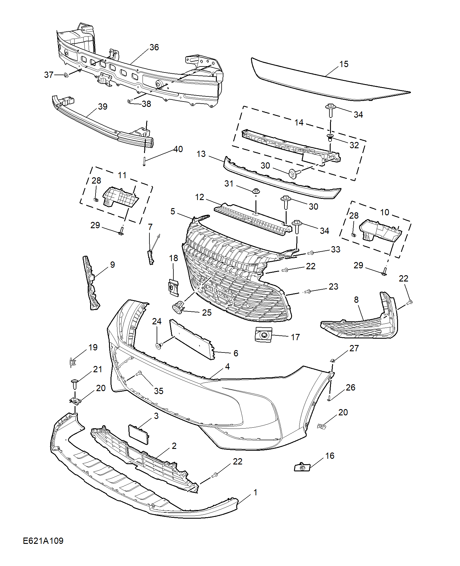 E621A109:FRONT BUMPER