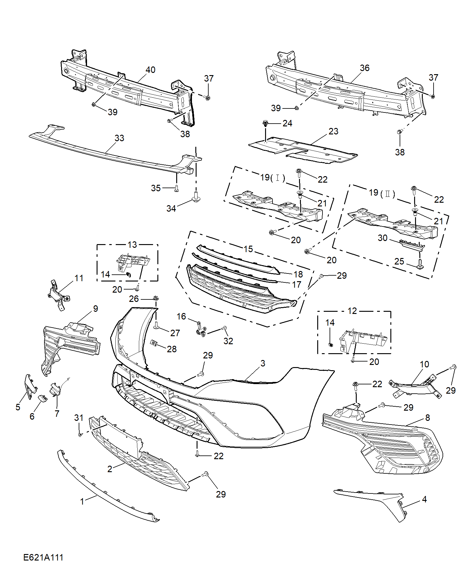 E621A111:FRONT BUMPER