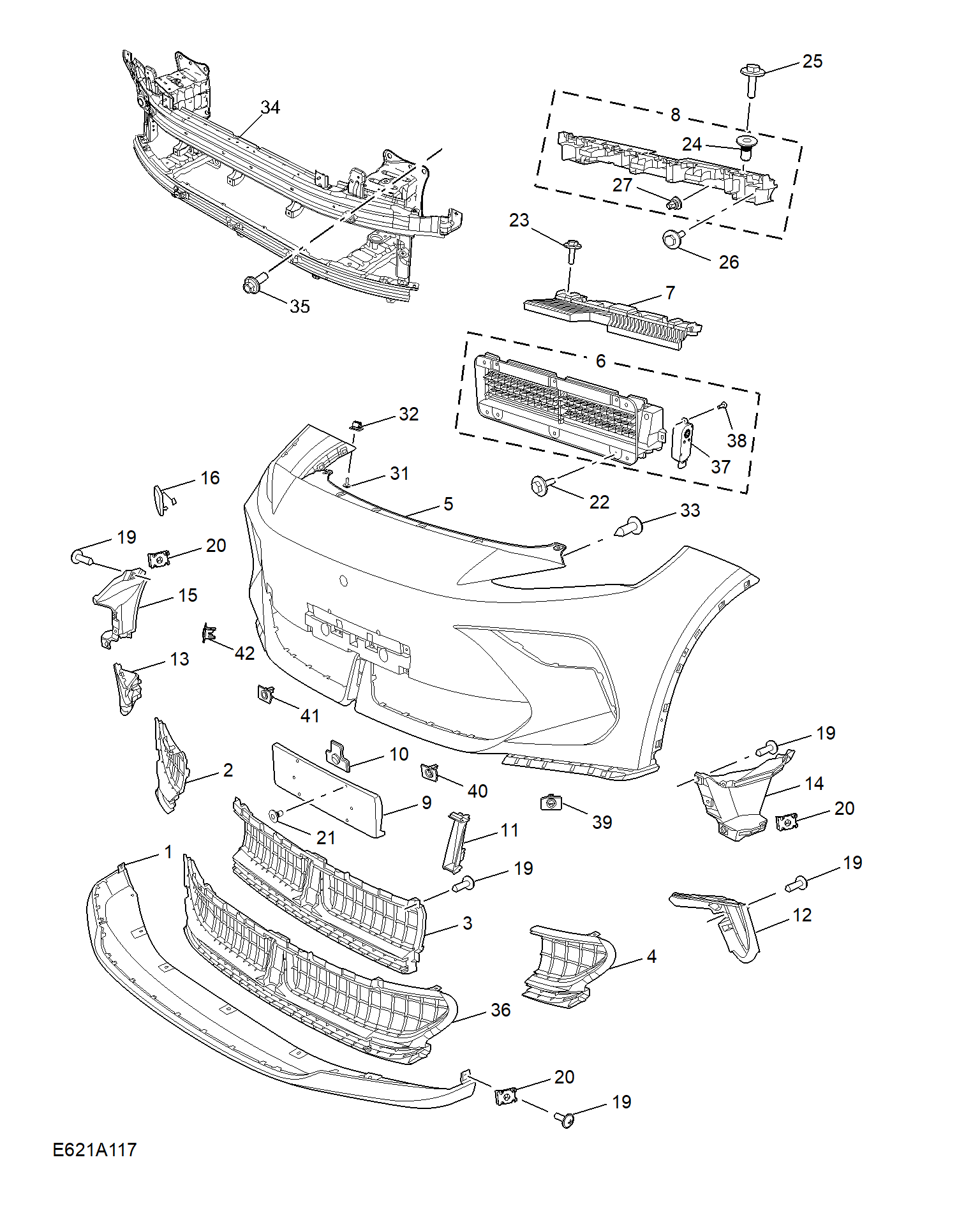 E621A117:FRONT BUMPER
