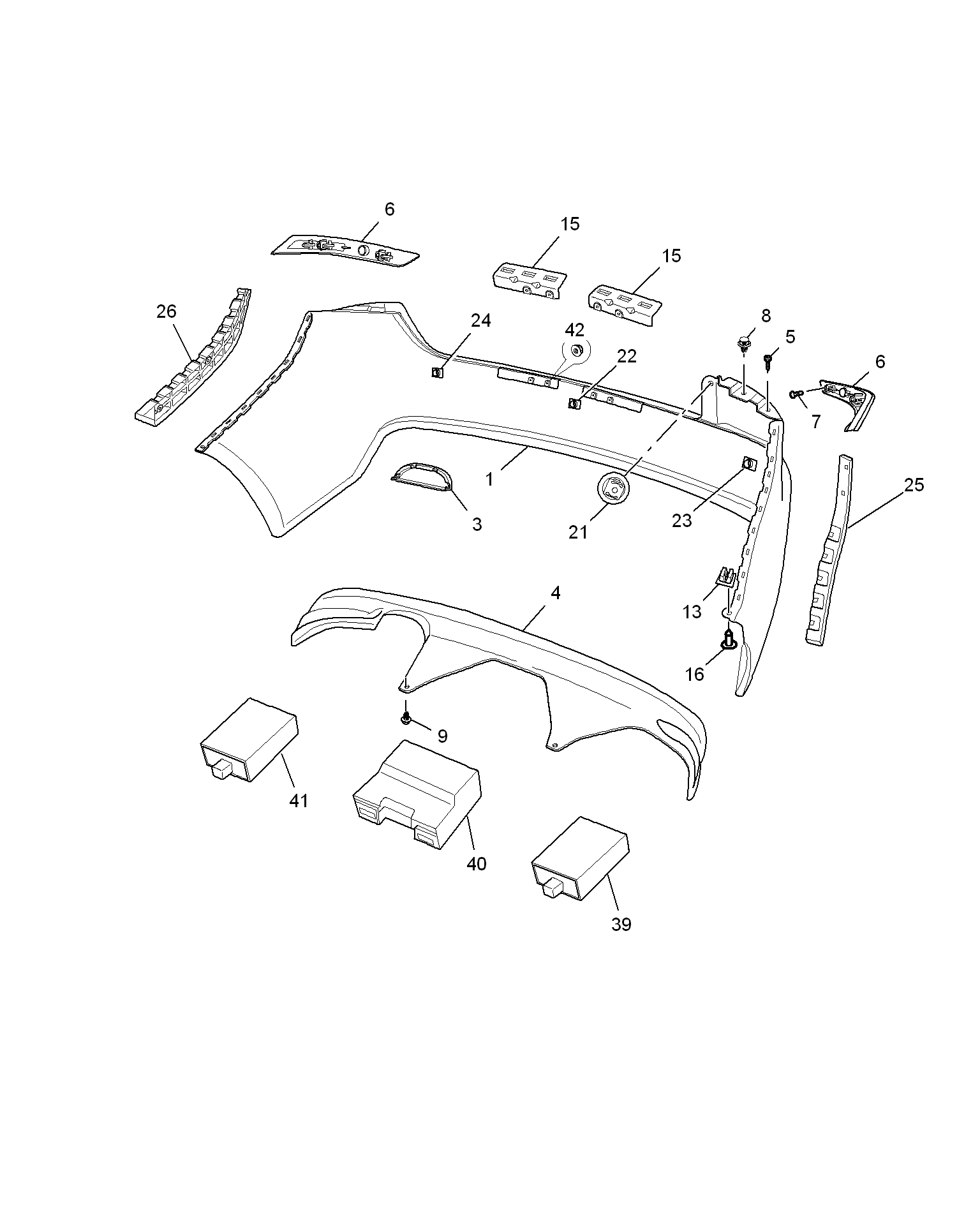 E621B016:REAR BUMPER
