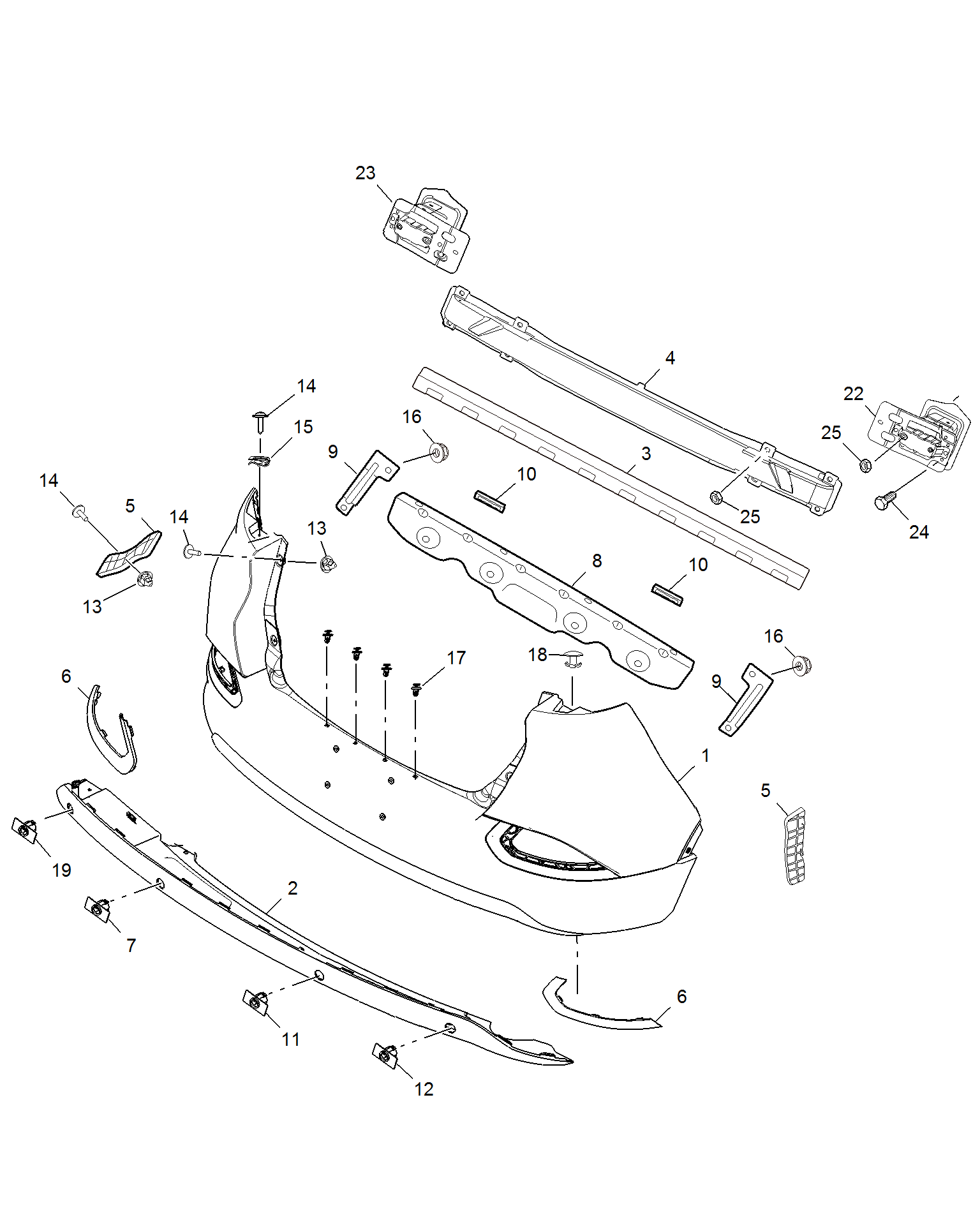 E621B021:REAR BUMPER