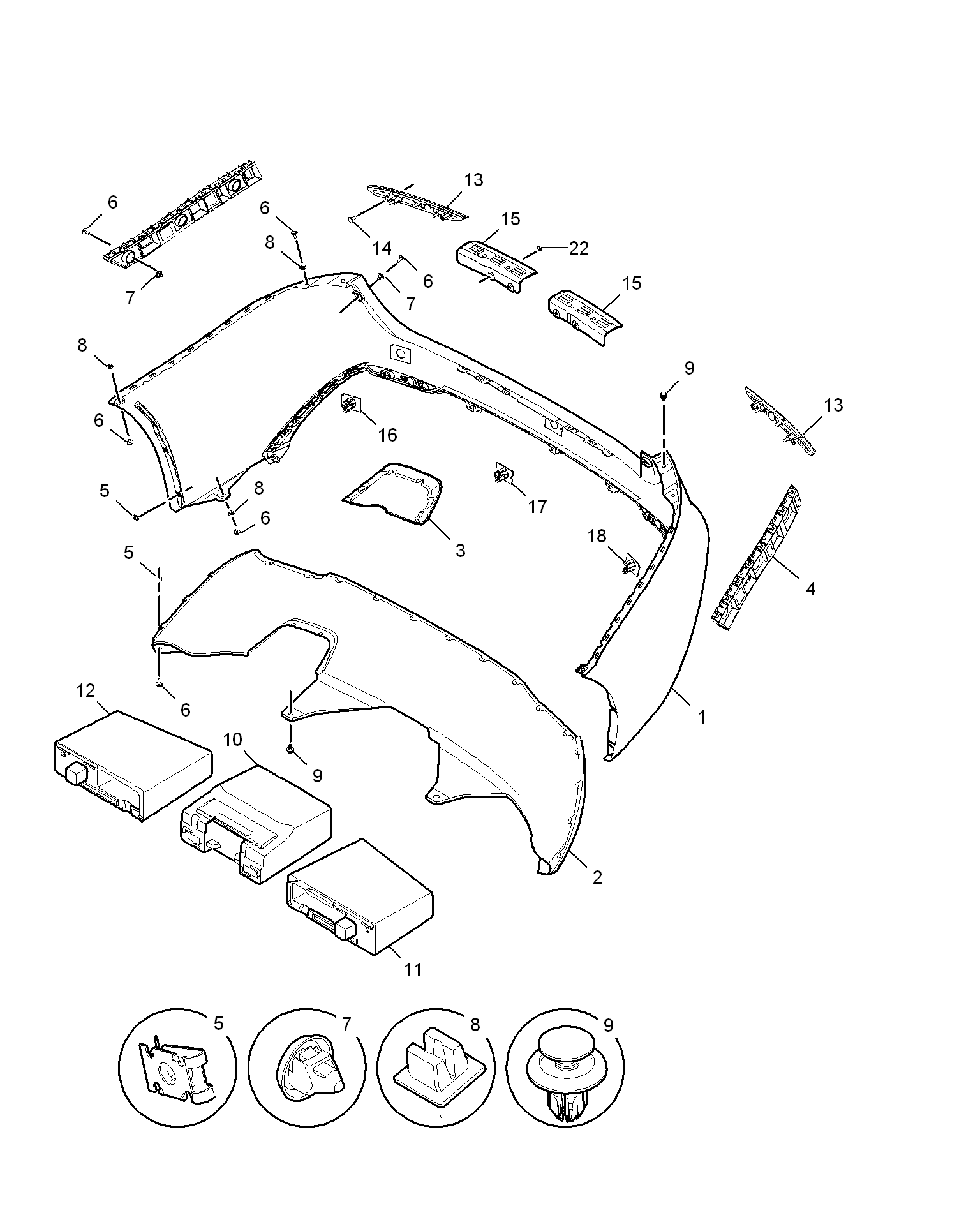 E621B039:REAR BUMPER