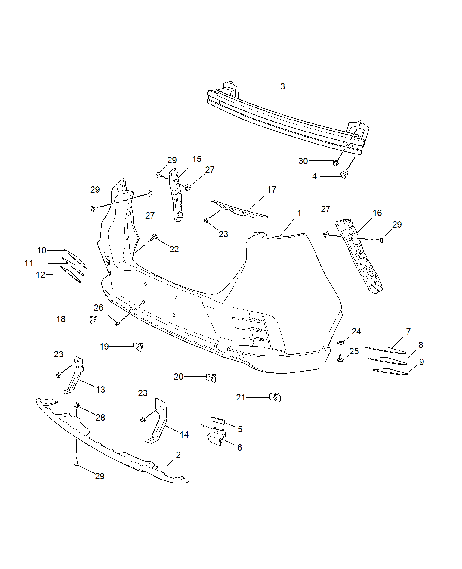 E621B042:REAR BUMPER