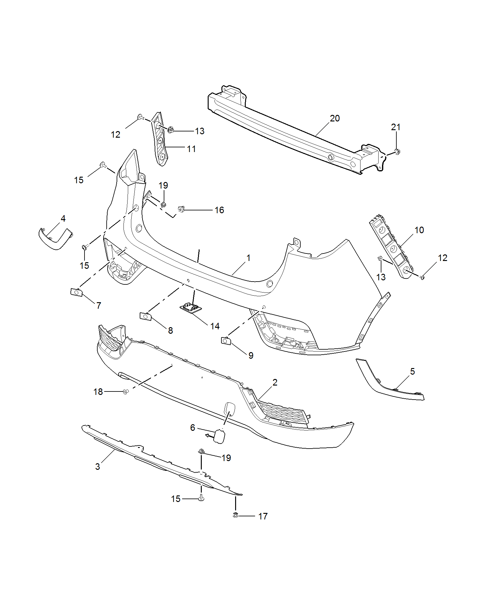 E621B043:REAR BUMPER