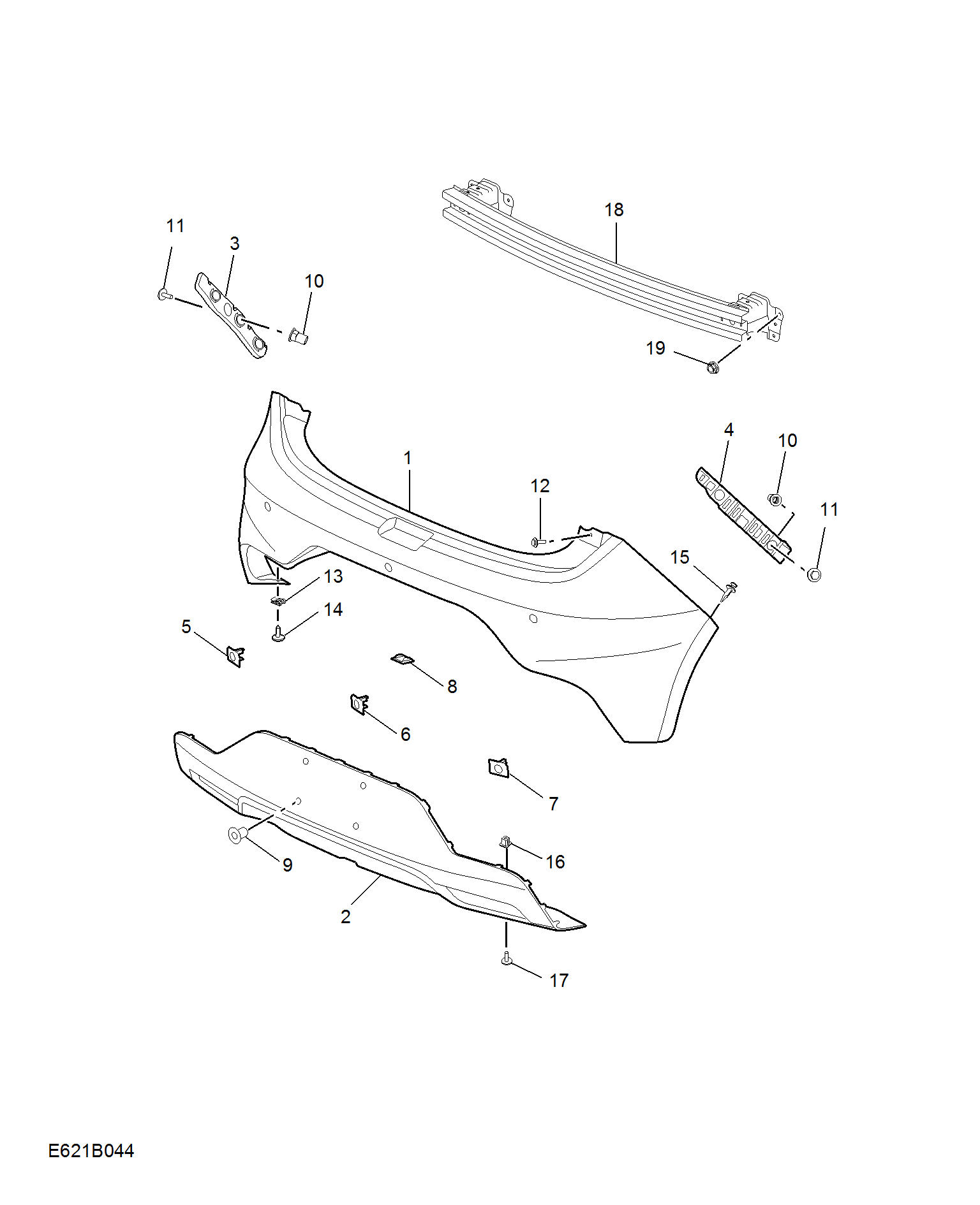 E621B044:REAR BUMPER