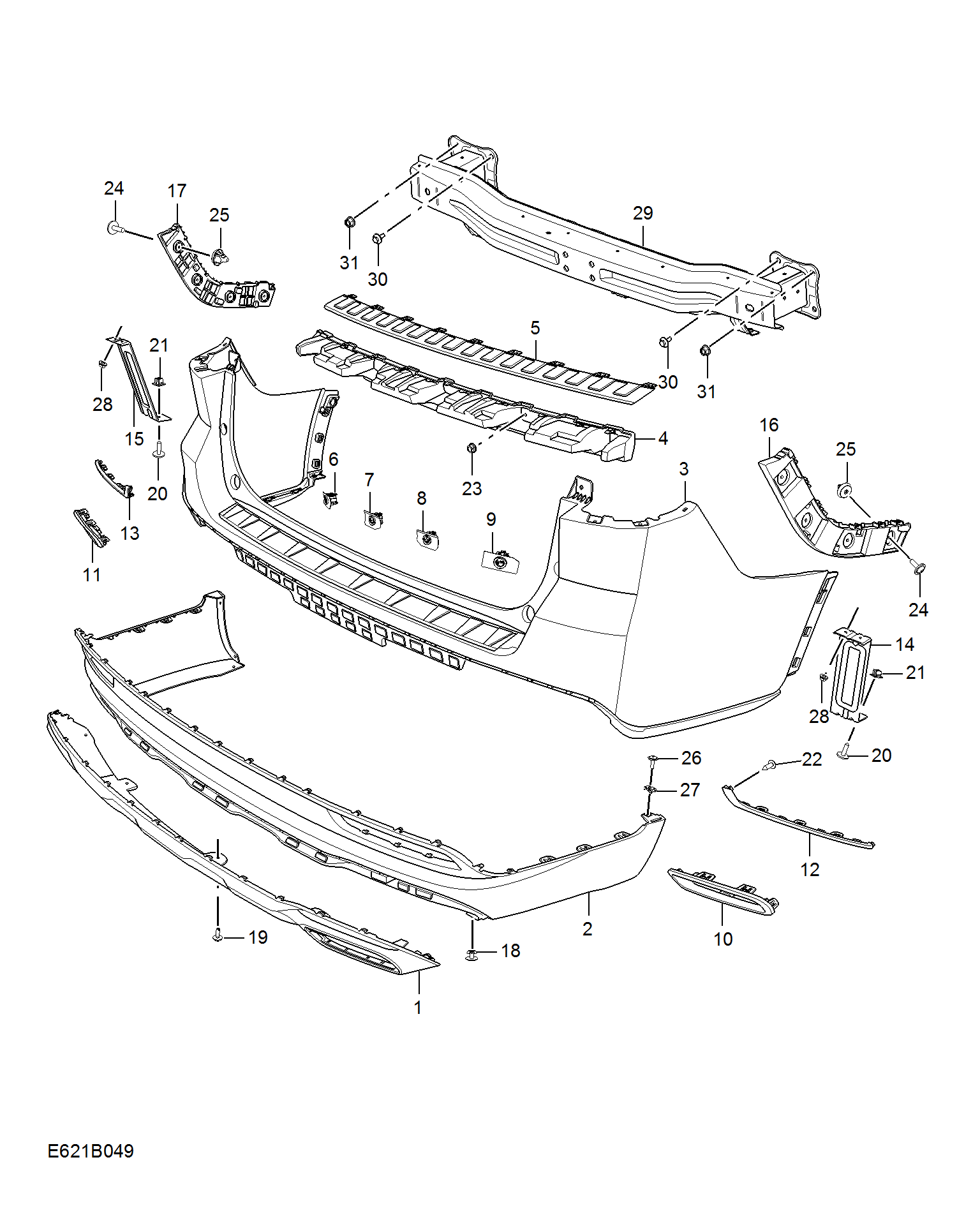 E621B049:REAR BUMPER