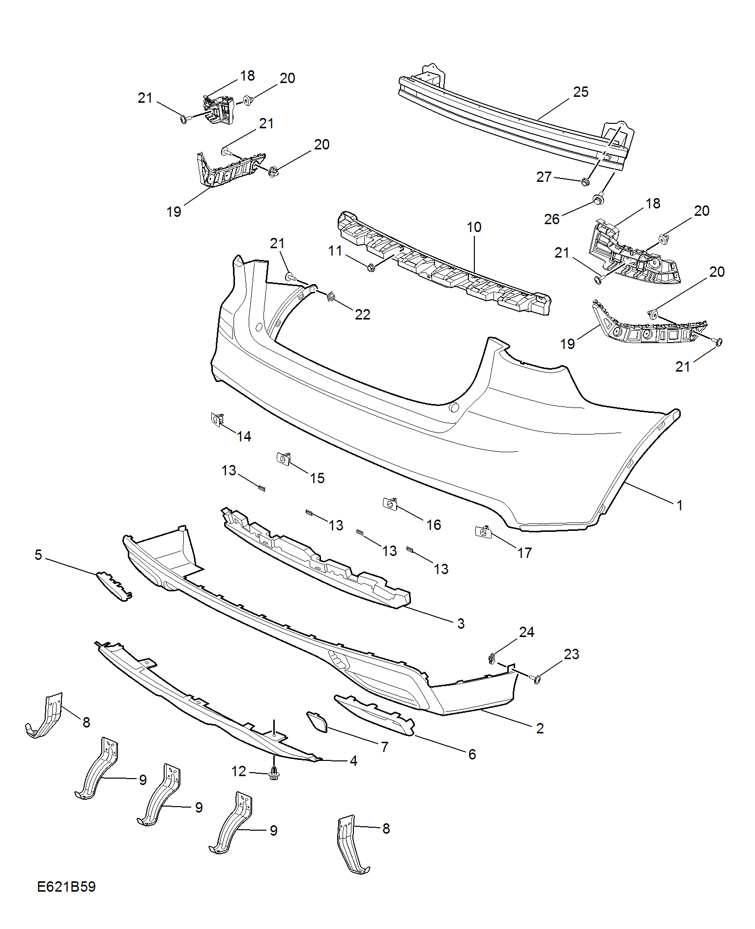 E621B059:REAR BUMPER