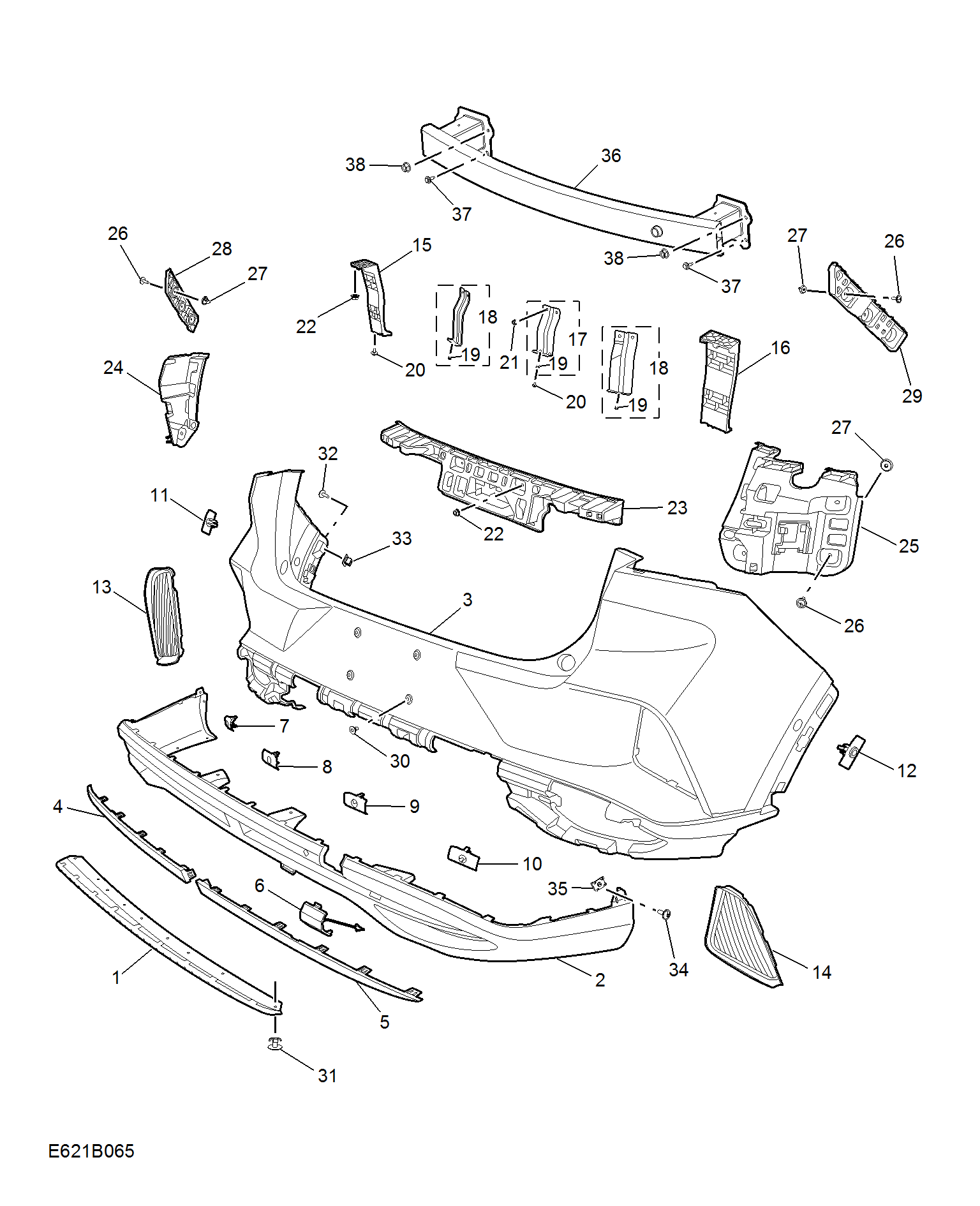 E621B065:REAR BUMPER
