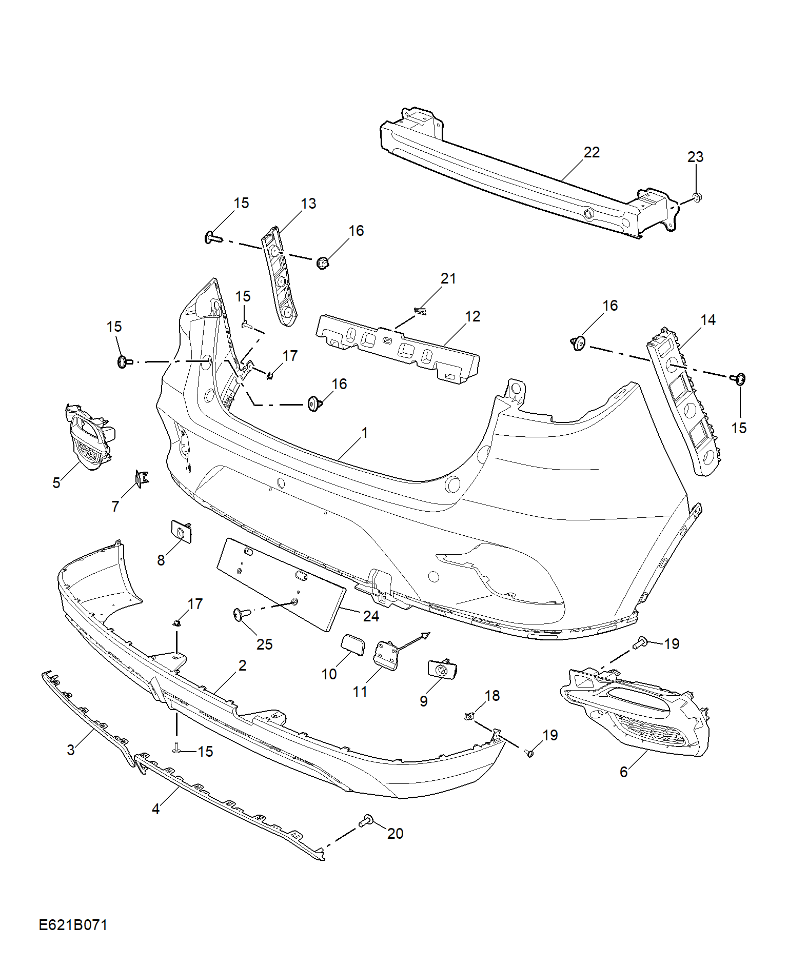 E621B071:REAR BUMPER