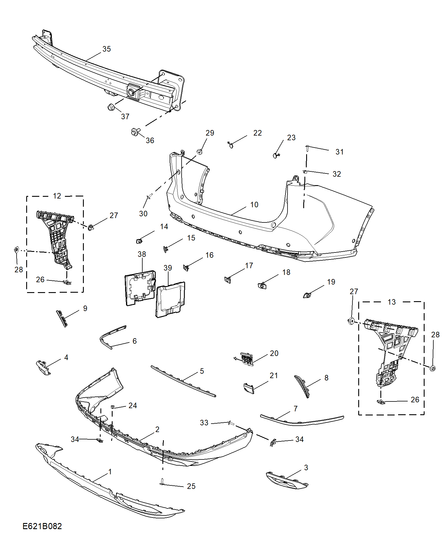 E621B082:REAR BUMPER