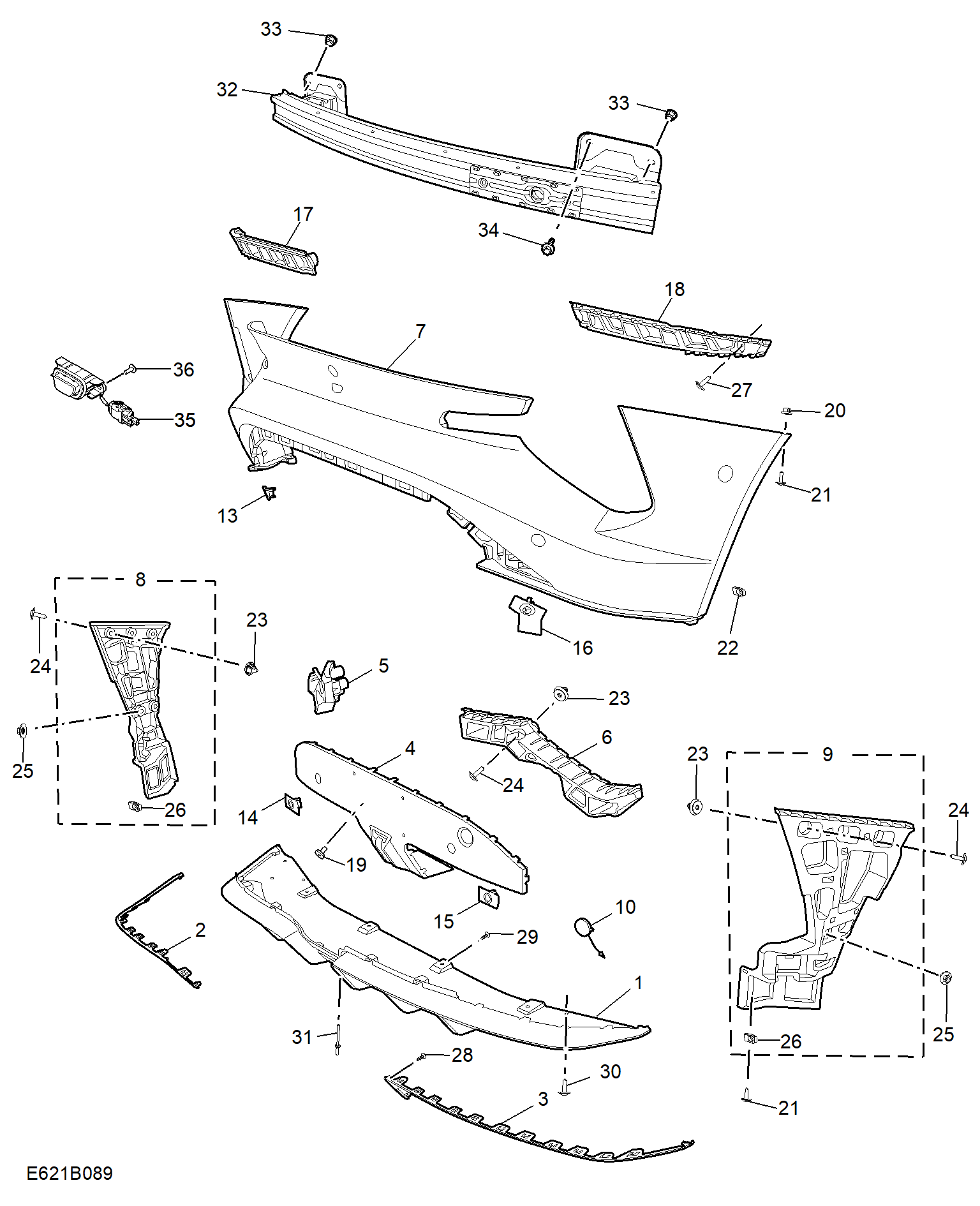 E621B089:REAR BUMPER