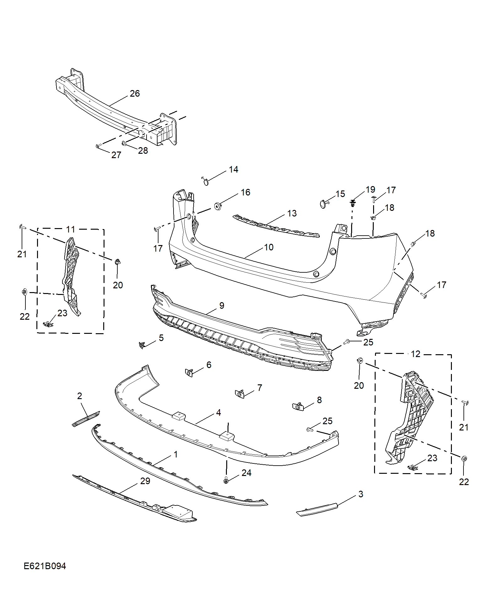 E621B094:REAR BUMPER