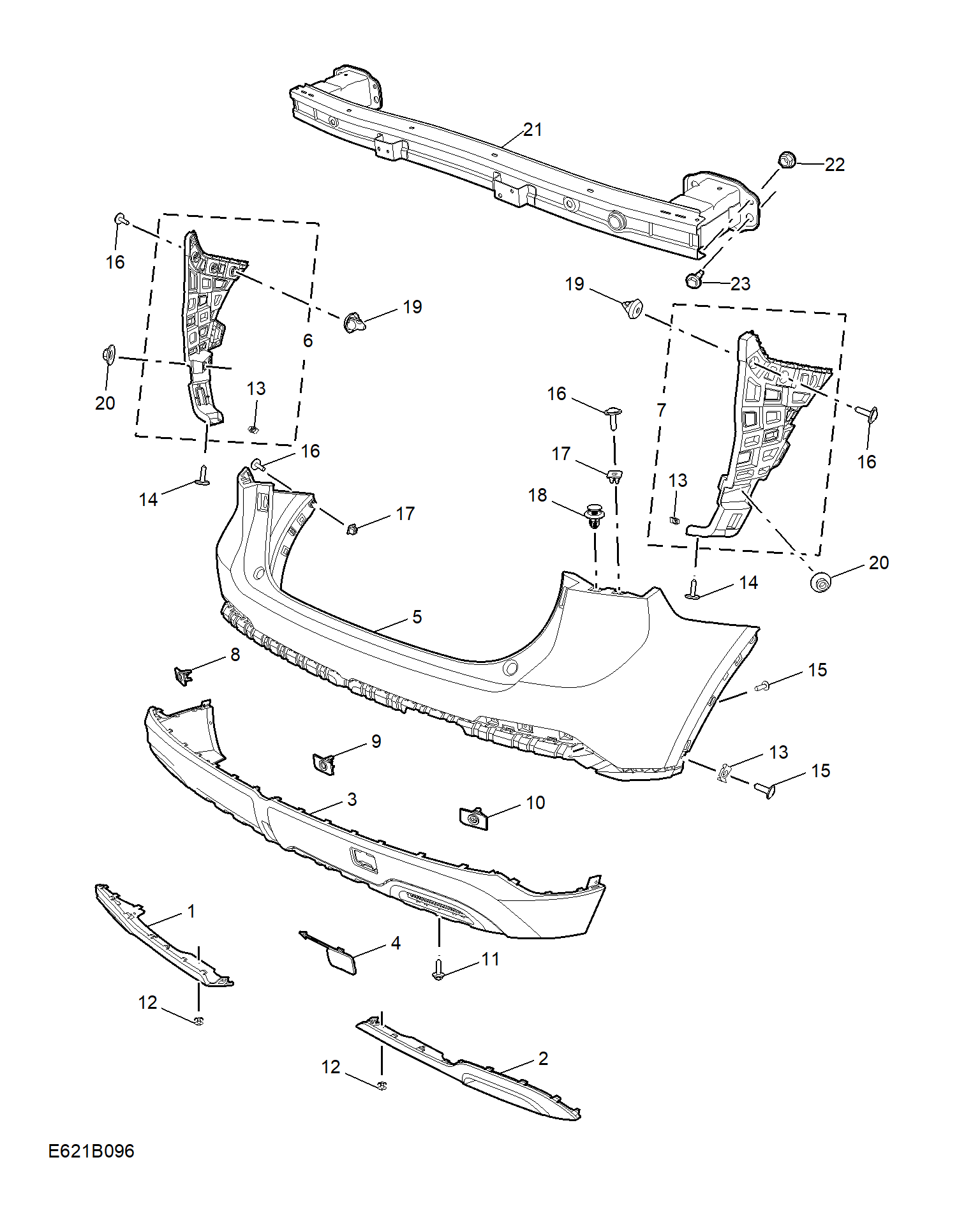 E621B096:REAR BUMPER