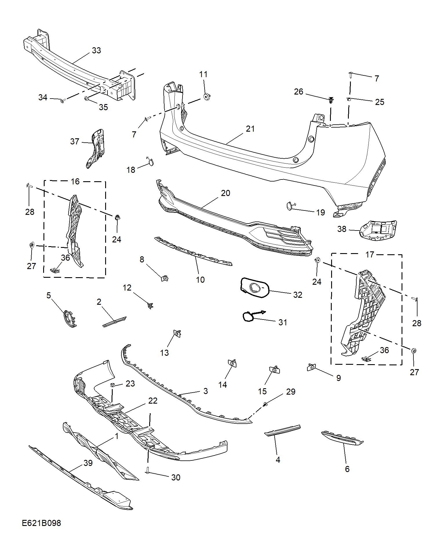 E621B098:REAR BUMPER