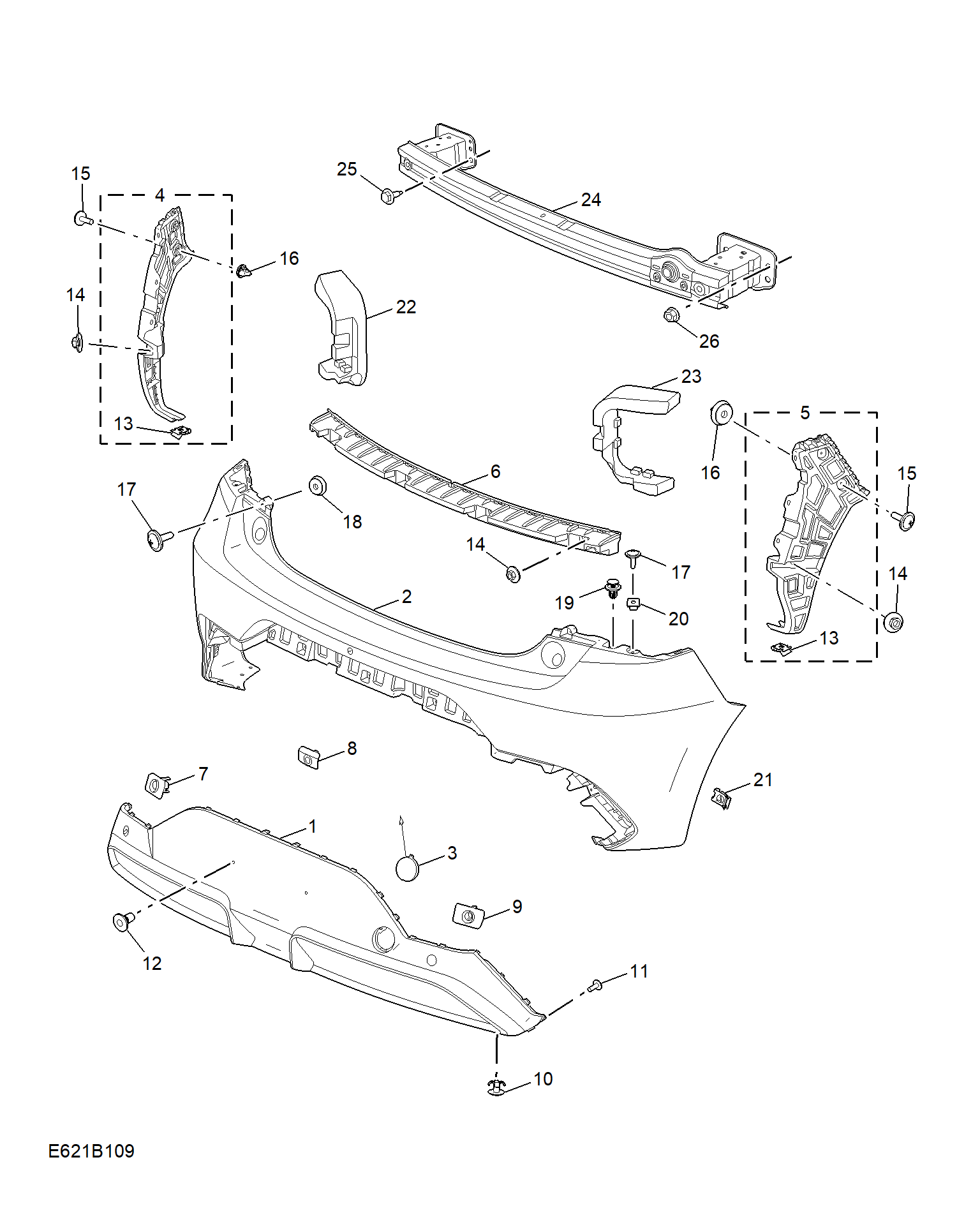E621B109:REAR BUMPER