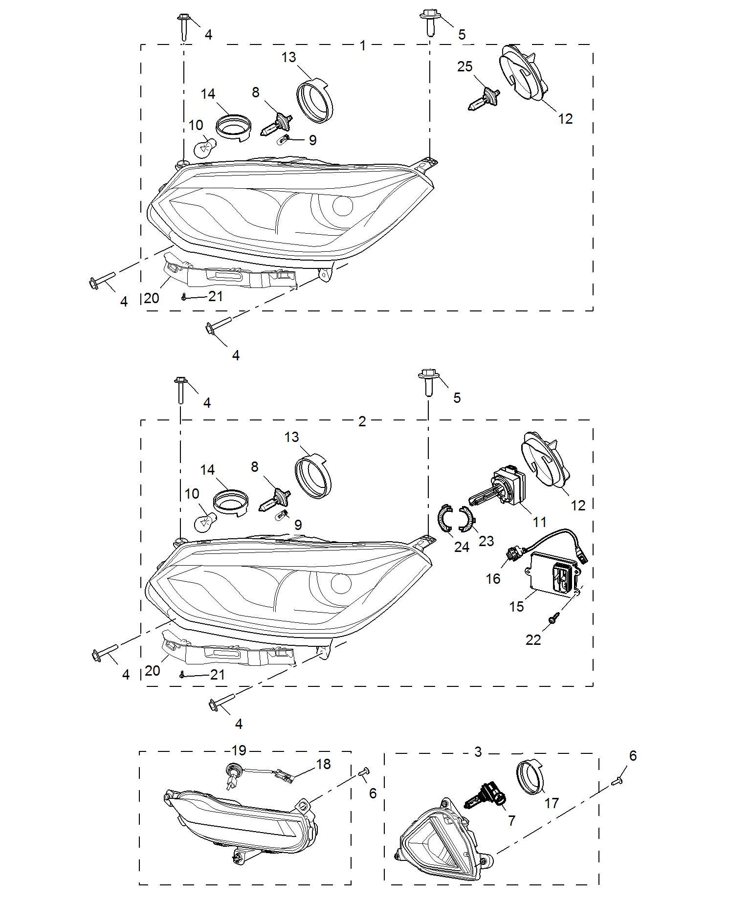 E651A021:HEADLAMP