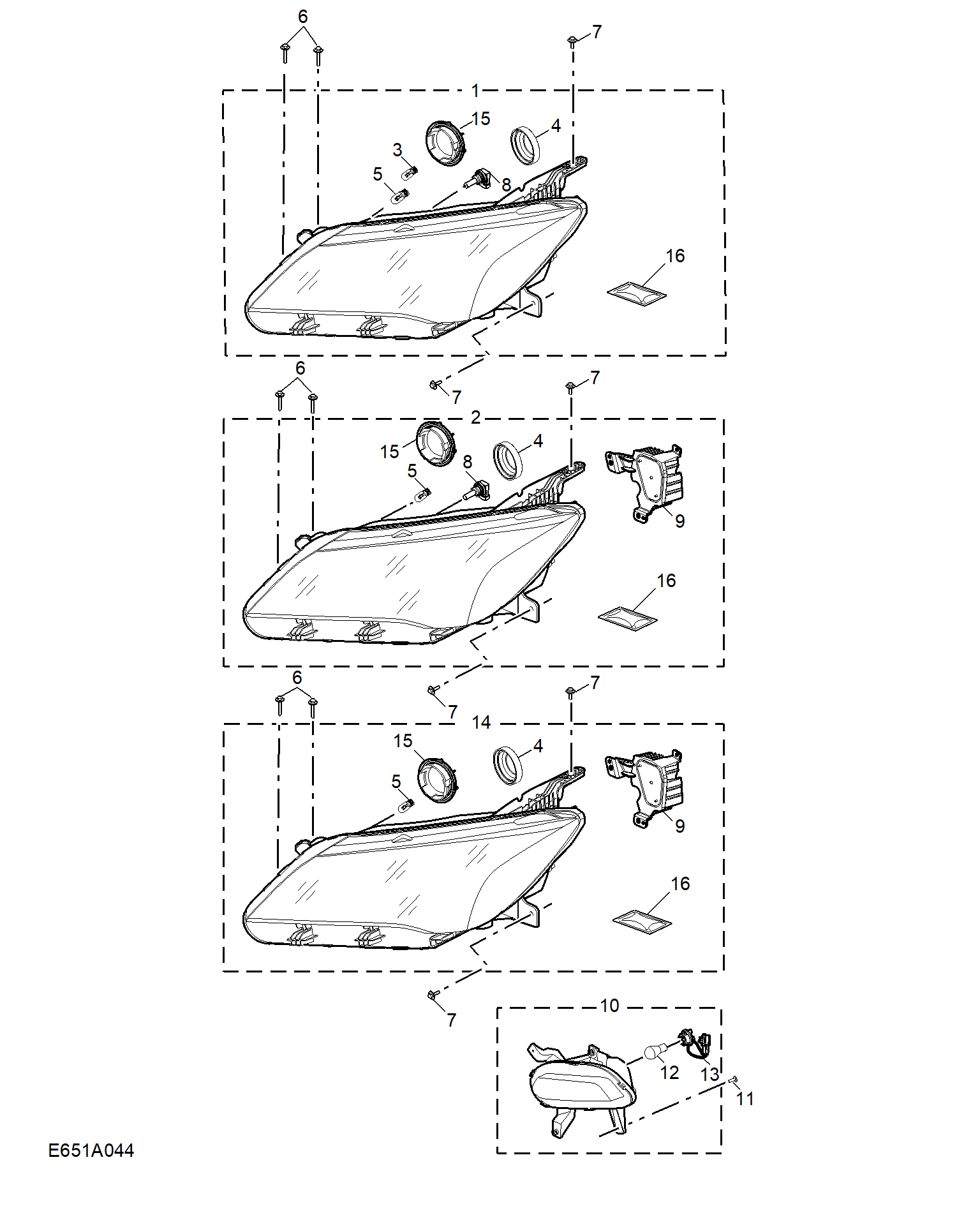 E651A044:HEADLAMP