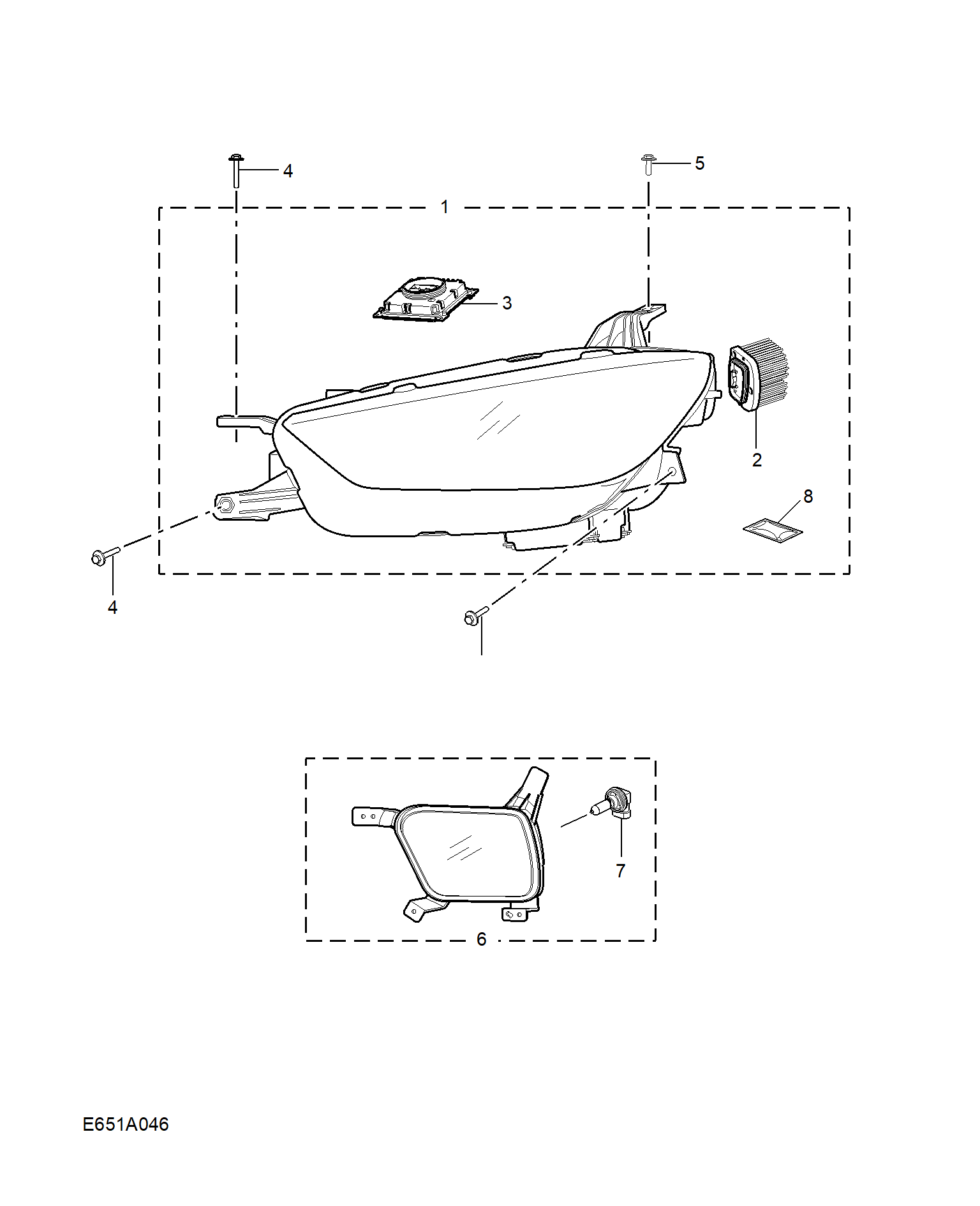 E651A046:HEADLAMP