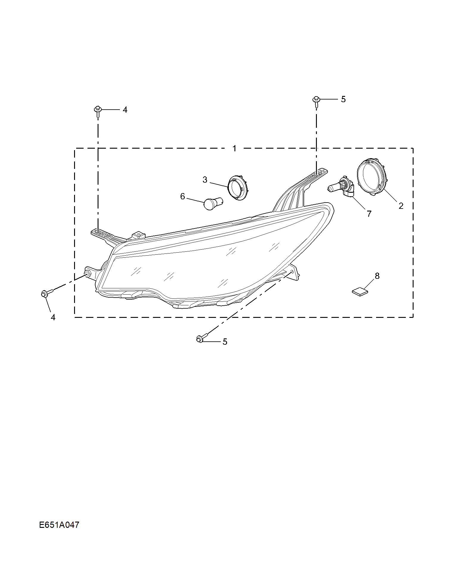 E651A047:HEADLAMP