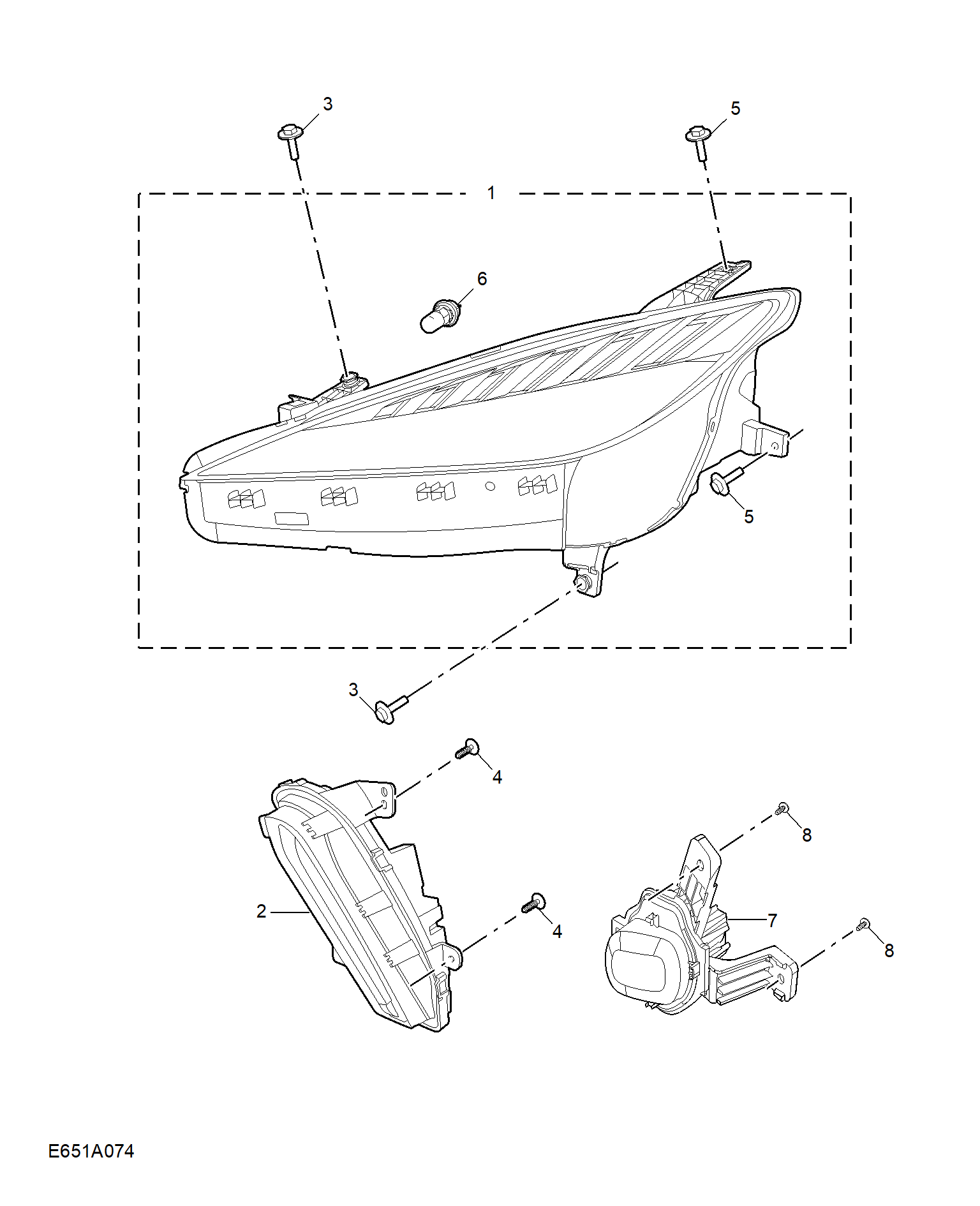 E651A074:HEADLAMP