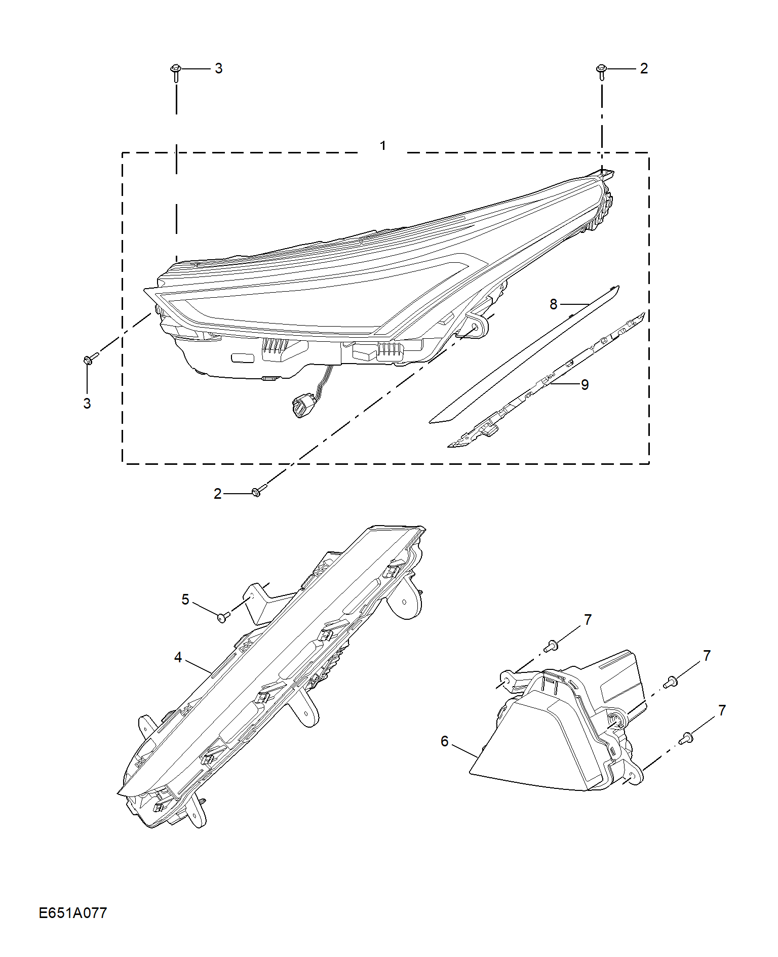 E651A077:HEADLAMP