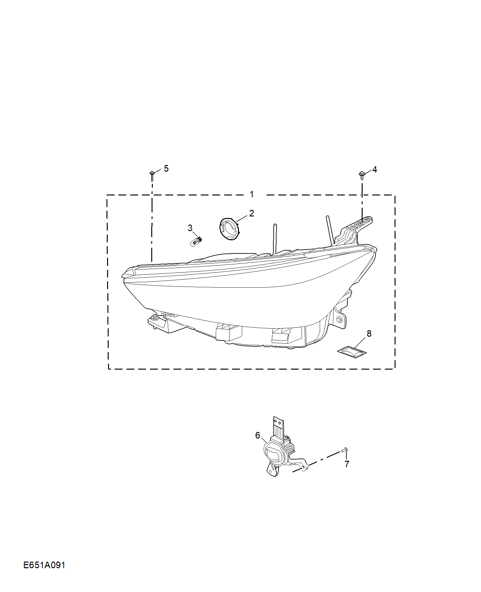 E651A091:HEADLAMP