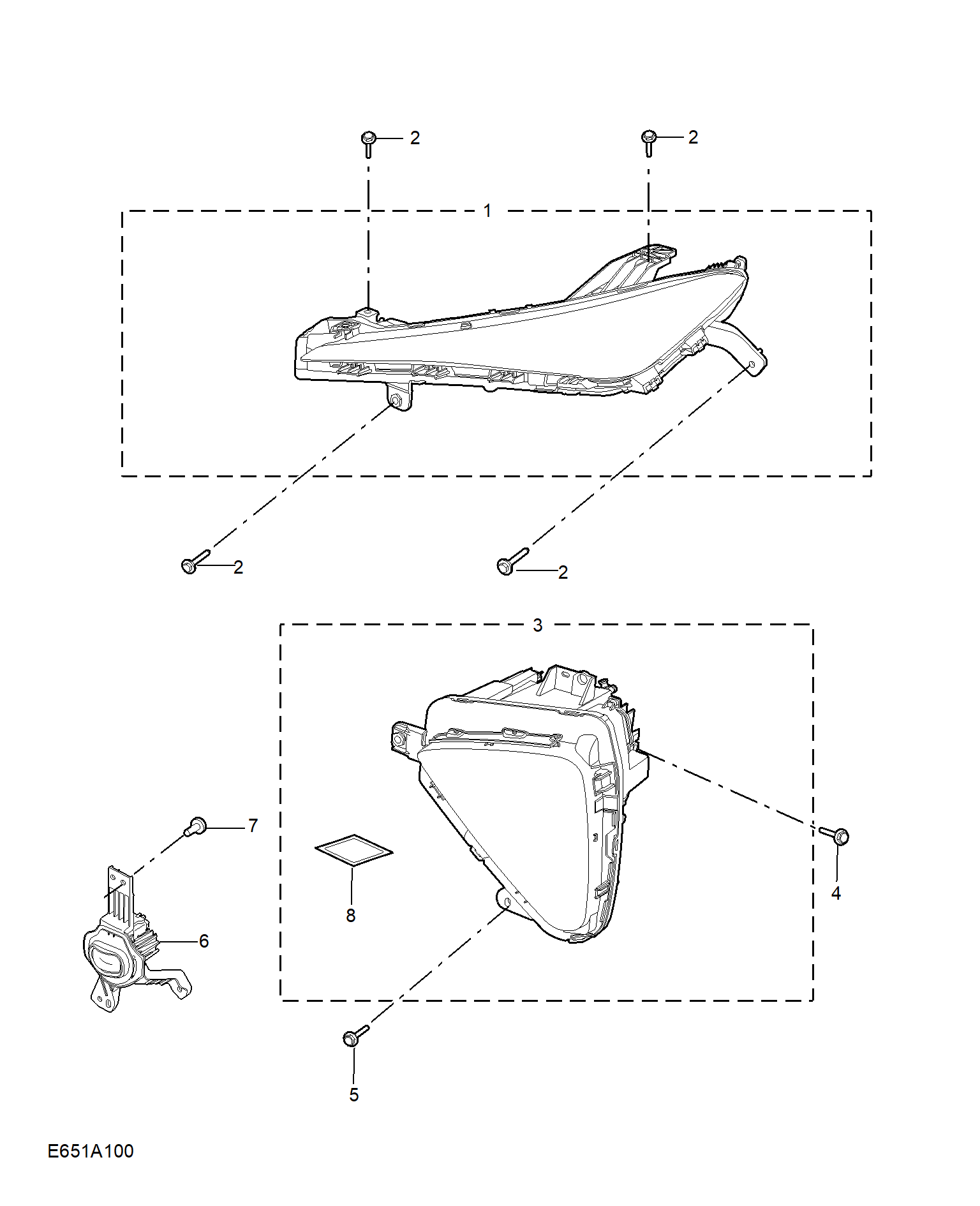 E651A100:HEADLAMP