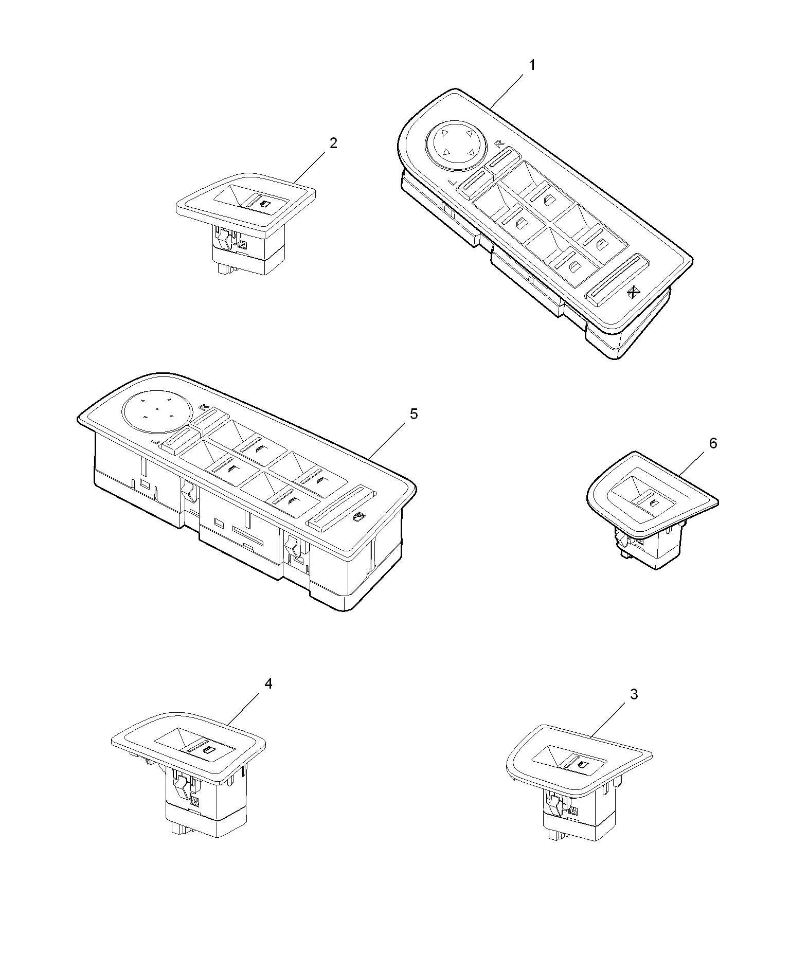 E721A001:WINDOW LIFT SWITCH