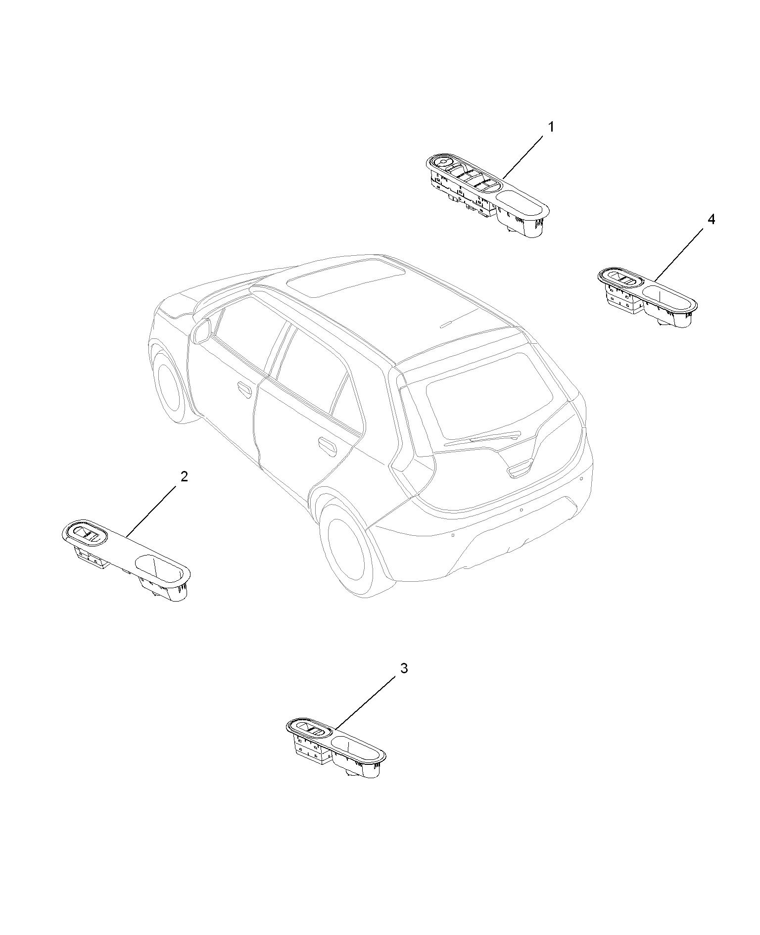 E721A012:WINDOW LIFT SWITCH