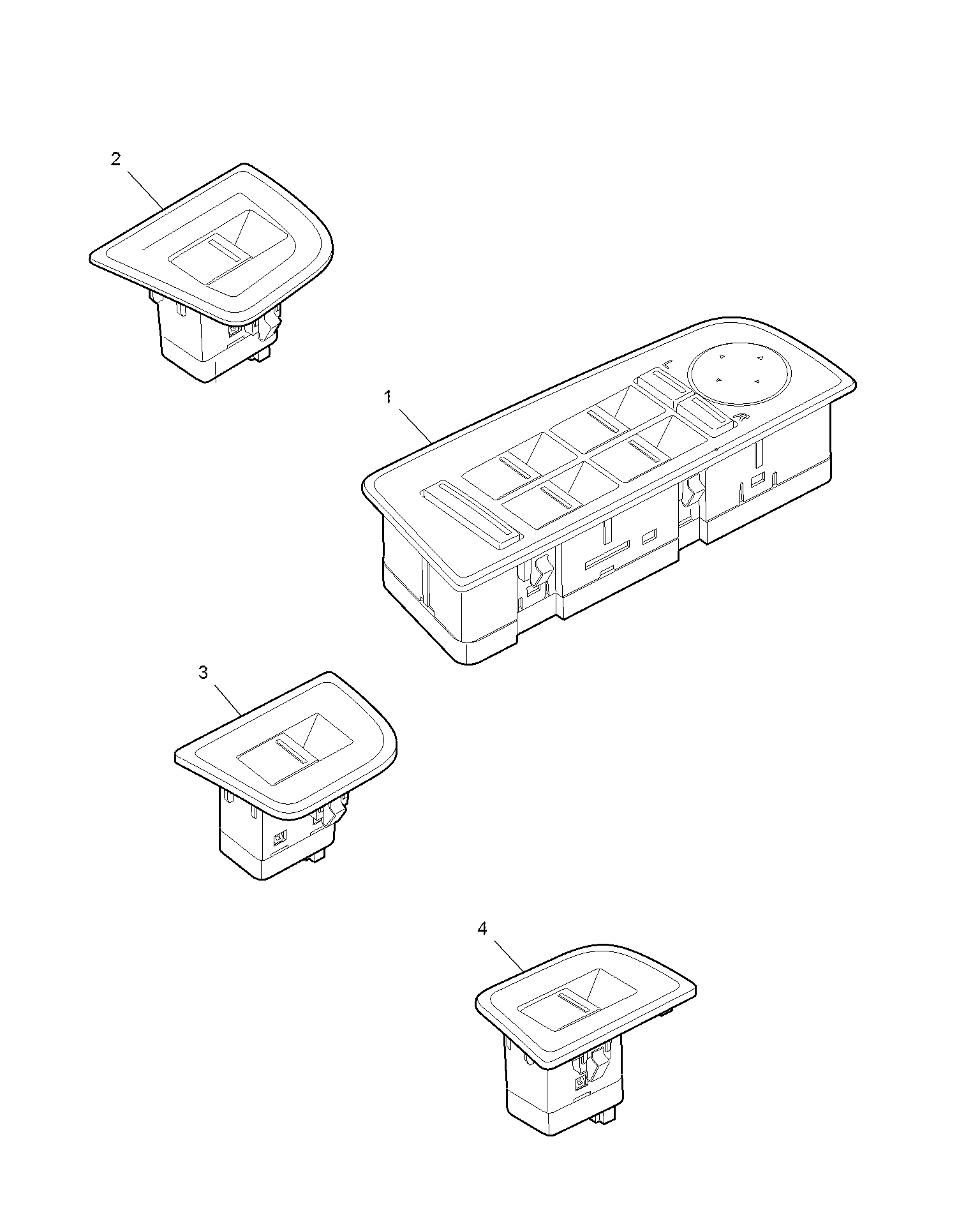 E721A013:WINDOW LIFT SWITCH