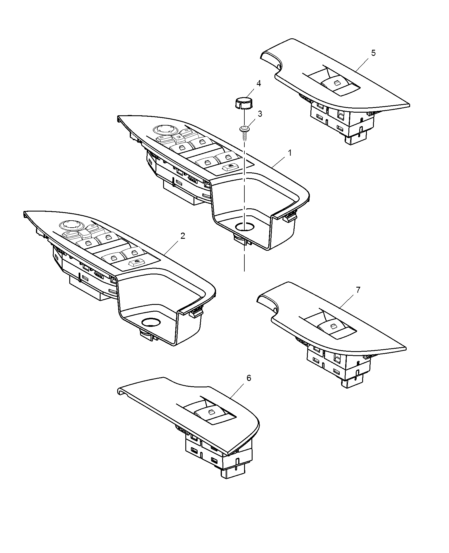 E721A015:WINDOW LIFT SWITCH(-10MY)