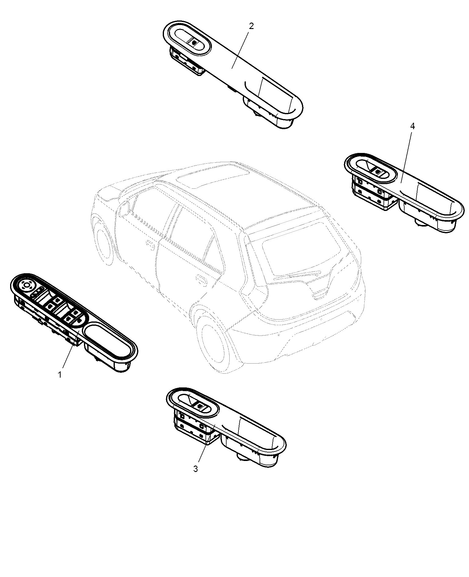 E721A016:WINDOW LIFT SWITCH