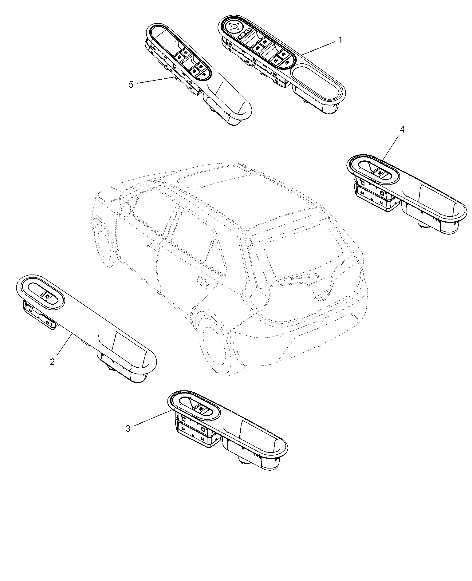 E721A018:WINDOW LIFT SWITCH