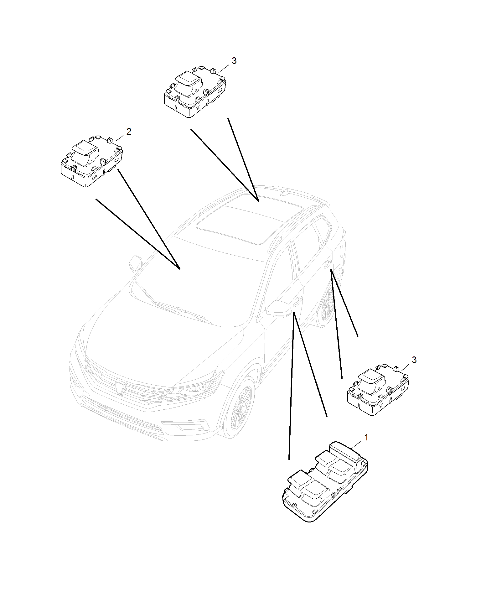 E721A024:WINDOW LIFT SWITCH
