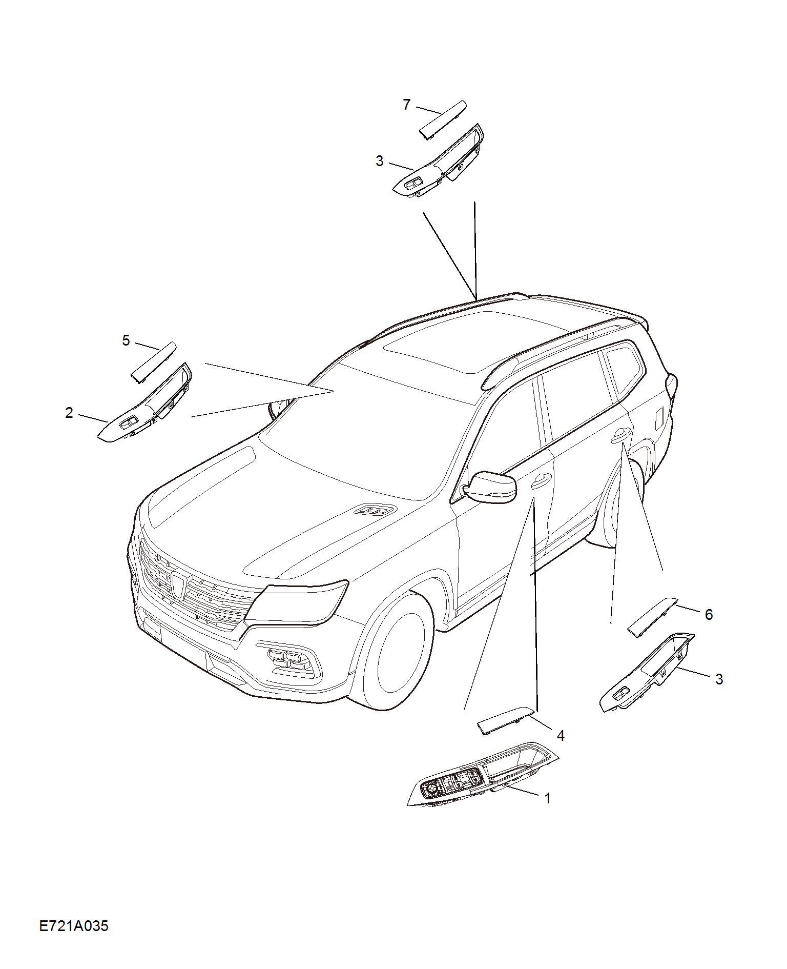 E721A035:WINDOW LIFT SWITCH