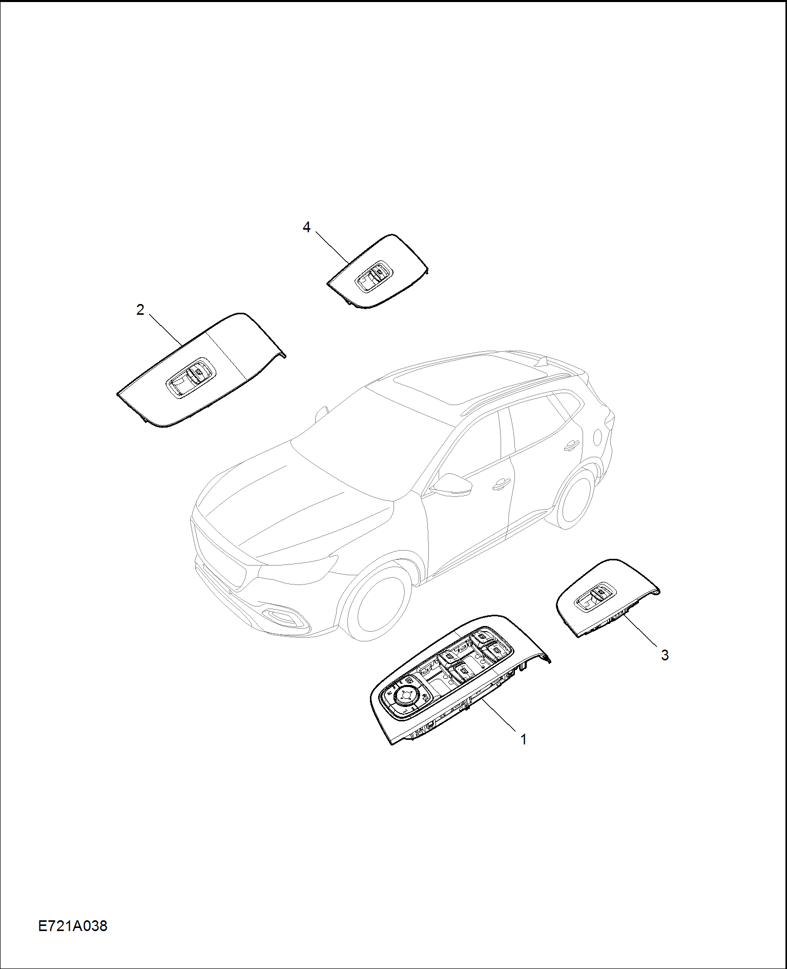 E721A038:WINDOW LIFT SWITCH